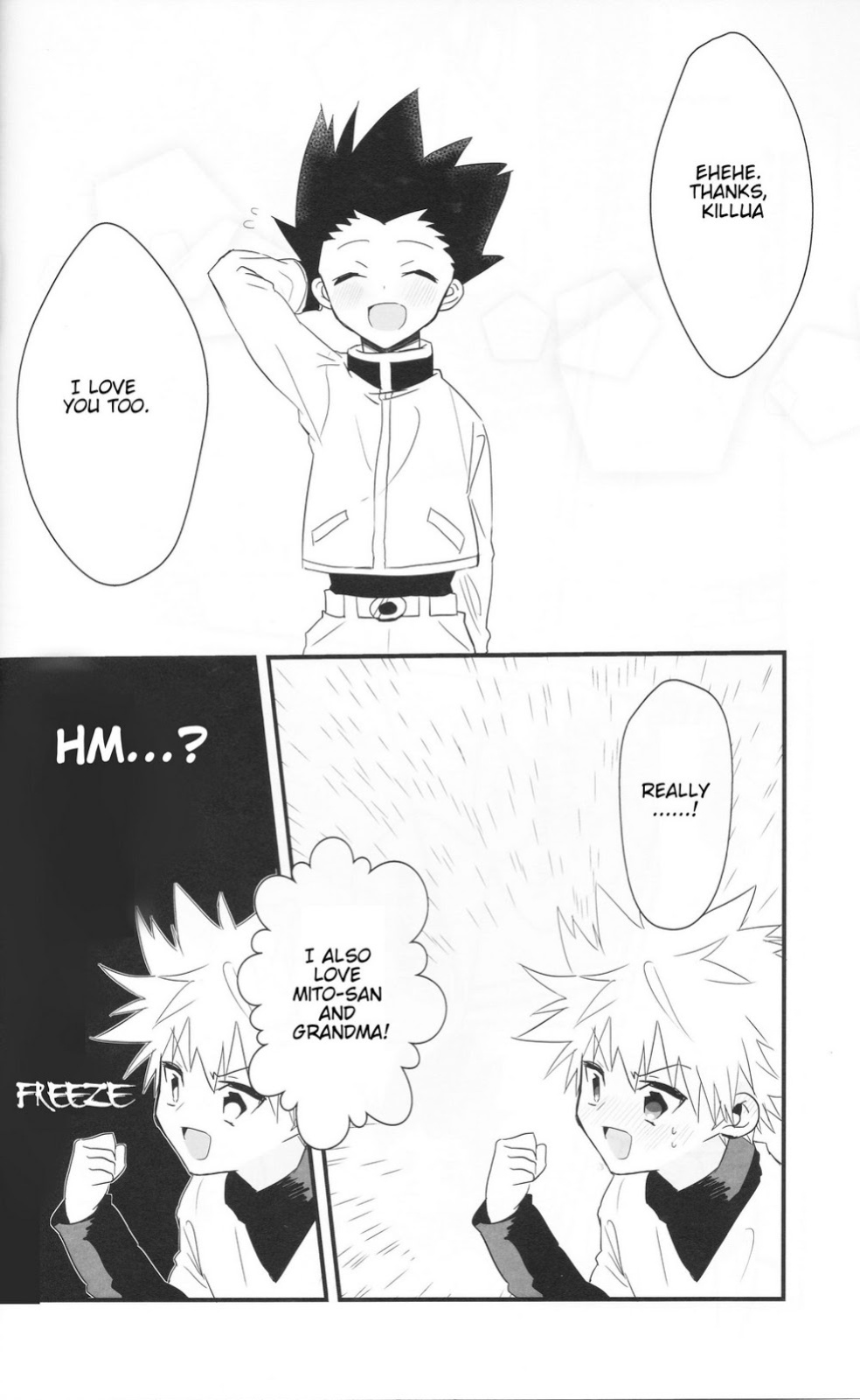 (Shota Scratch 24) [Tanbo (Makita Miki)] Yoru no Shijima ni Omoi o Hasete | Connecting our Feelings in the Silence of the Night (Hunter x Hunter) [Willeke4439]
