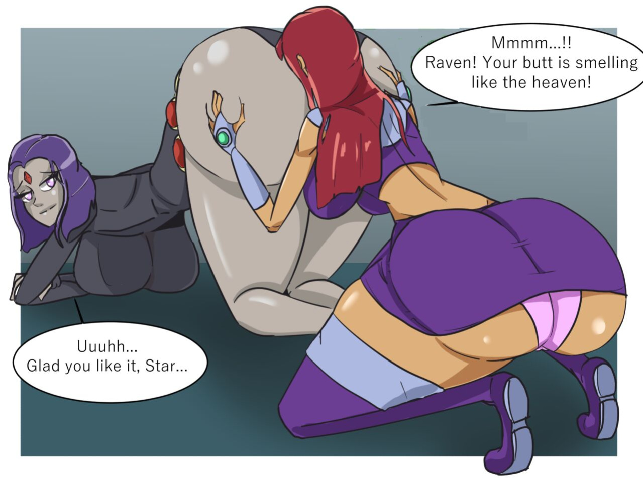 As Punishment For Her Sins, Raven Must Have Sex With Starfire And Blackfire