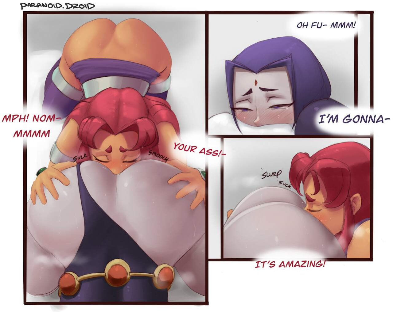 As Punishment For Her Sins, Raven Must Have Sex With Starfire And Blackfire