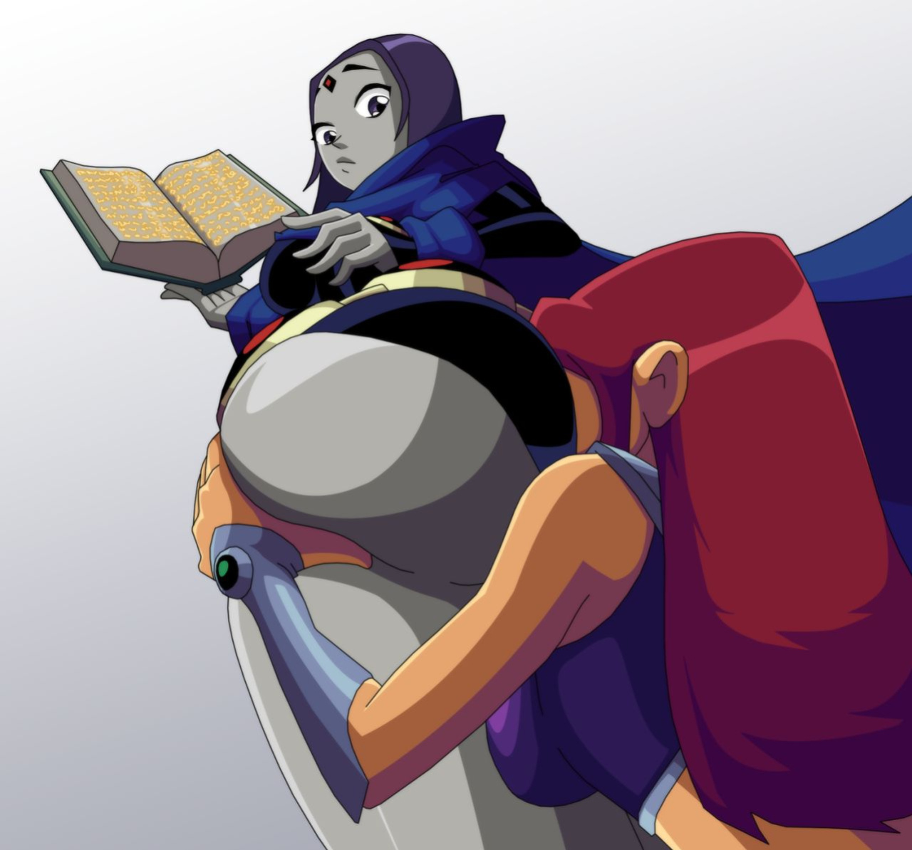 As Punishment For Her Sins, Raven Must Have Sex With Starfire And Blackfire