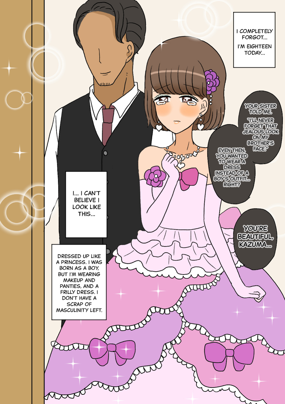 [Whiskeykonkon (Kitsune Beer)] Furyou Shounen ga Mesuochi Shite Kawaii o Yome-san ni naru made ~Konnyaku-Hen~ | A delinquent boy becomes a cute girl, and then a bride - Engagement edition