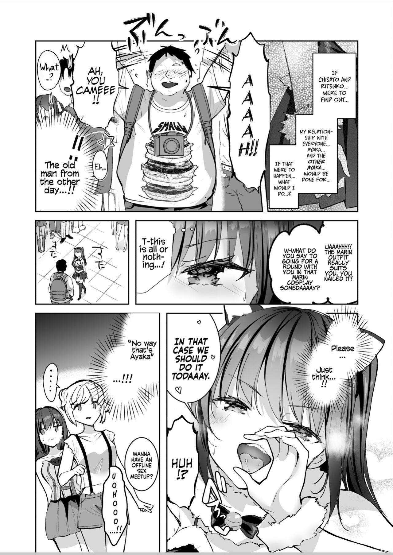 [moco chouchou (Hisama Kumako)] Yuutousei no Ura no Sugata wa Chou Bitch Layer -Yuutousei Ayaka no Ura Omote- | The Hidden Self of the Honor Student is a Super Slut Cosplayer - The “Cover” Honor Student Ayaka [Coffedrug]