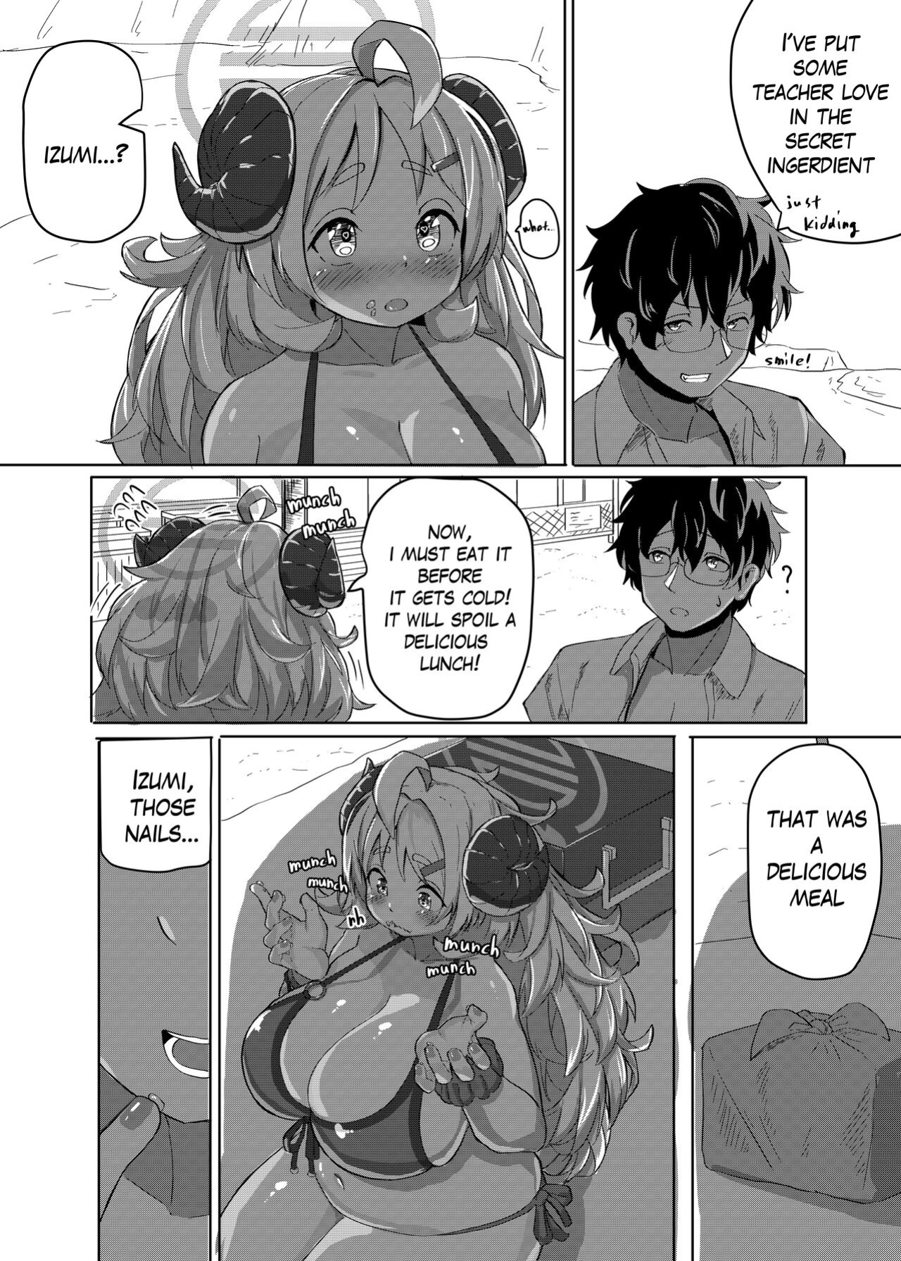 [Saikutsu Kichi (Kagarimachi Konatsu)] Sensei… watashi mougamandekinai yo…| Sir... I can't hold back anymore... (Blue Archive)
