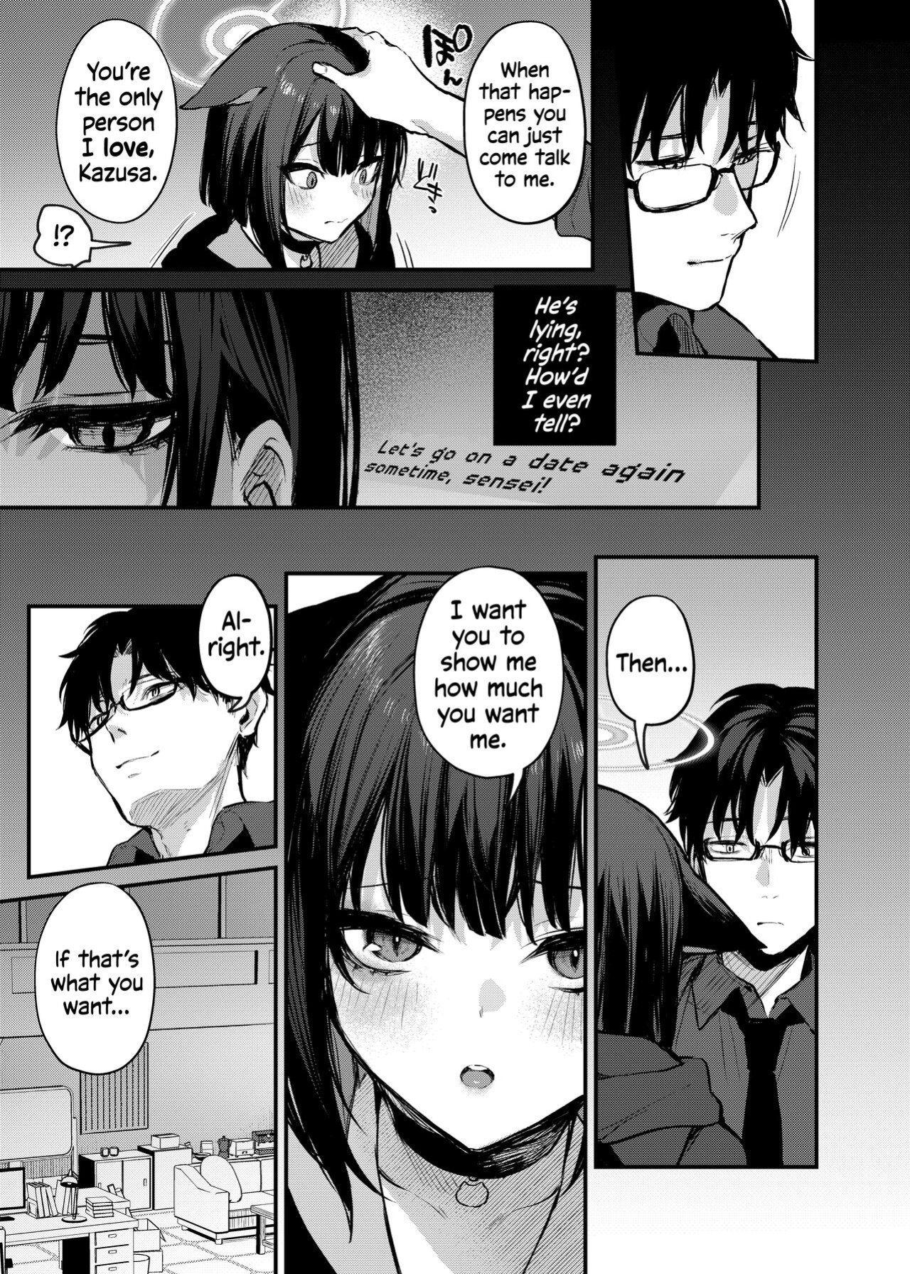 [Osenbei no Mori (Danimaru)] Kyouyama Kazusa no Amai Himitsu | Kyouyama Kazusa's Sweet Secret (Blue Archive) [Watson]