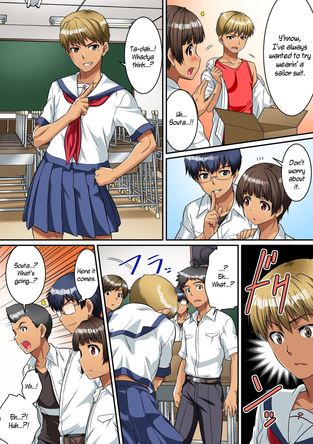 [NCP (Kaneko Naoya)] Danshikou de Nyotaika shichatta Boku. Seifuku no Mama Class Danshi no Zenin ni... | I Became a Girl at an All-Boys School. For All the Classmate Boys Still in Uniform... [WisdomWapiti]