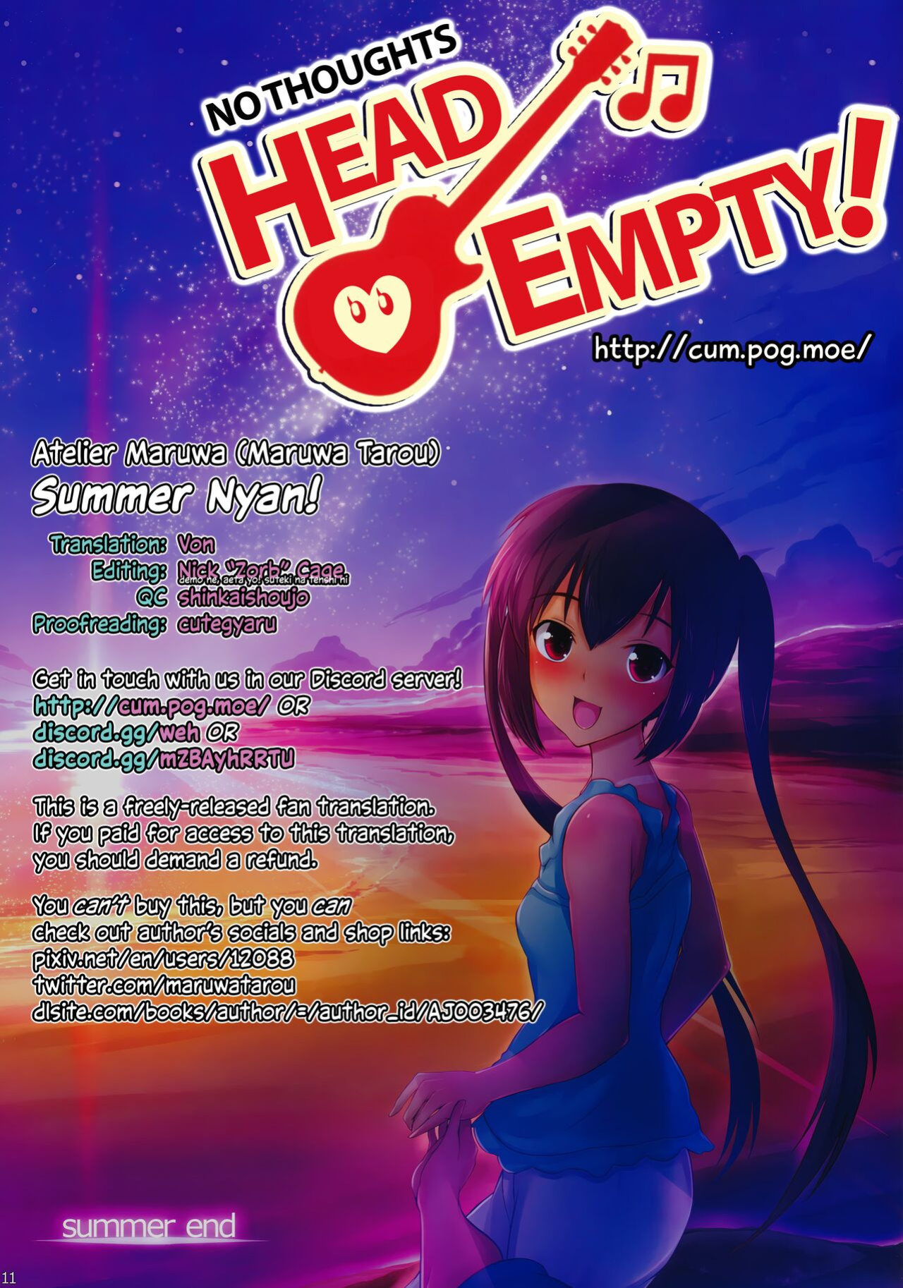 (C78) [Atelier Maruwa (Maruwa Tarou)] Summer Nyan! (K-ON!) [head empty]