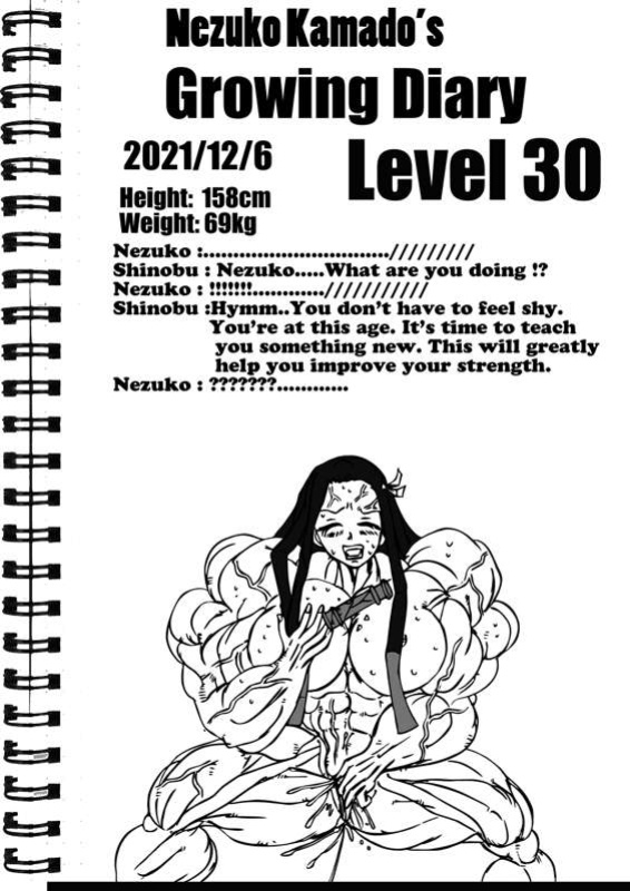 Nezuko Kamado's growing diaries