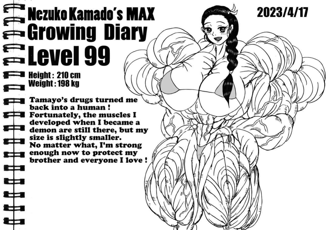 Nezuko Kamado's growing diaries