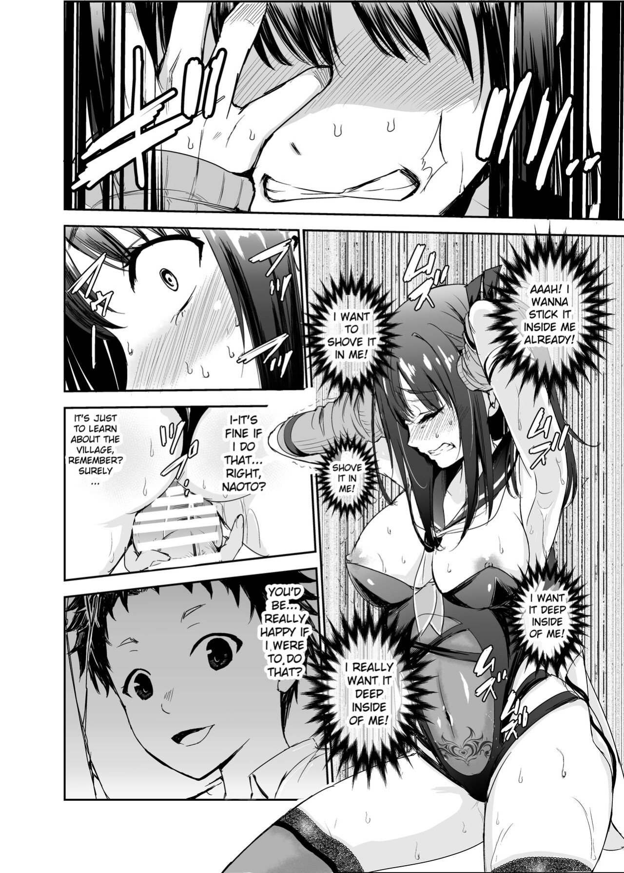 [Raid Socks (Tricky)] Tsuyagari Mura 5 ~Kareshi o Mamoru Tame Hikyou no Mura de Kyousei Gohoushi & NTR Sex~ [Ruru Scanlations]