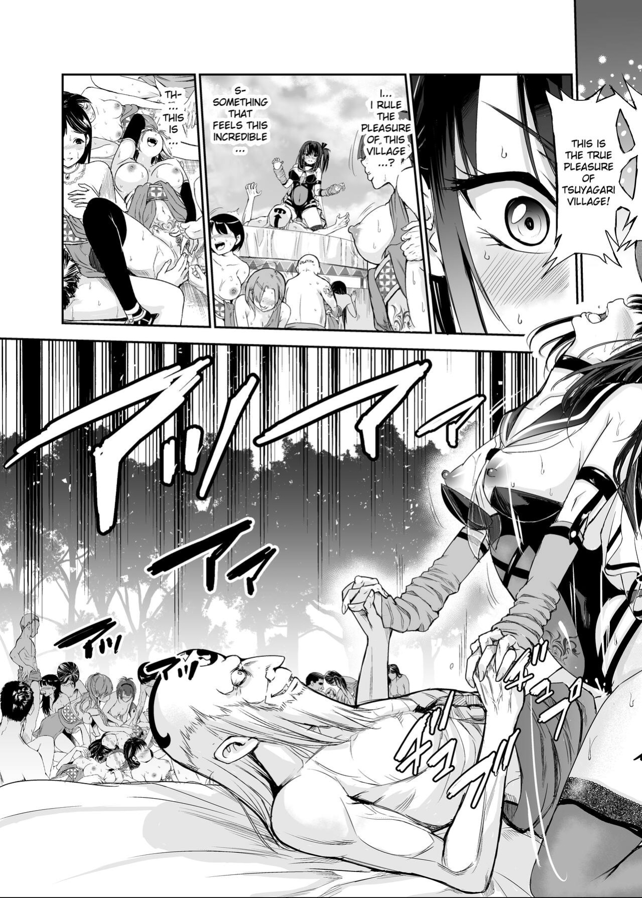 [Raid Socks (Tricky)] Tsuyagari Mura 5 ~Kareshi o Mamoru Tame Hikyou no Mura de Kyousei Gohoushi & NTR Sex~ [Ruru Scanlations]