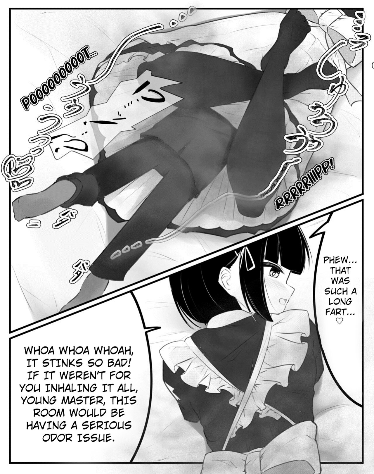 [Tsuchiro] Onara Manga - Maid to Bocchama [Kuraudo]