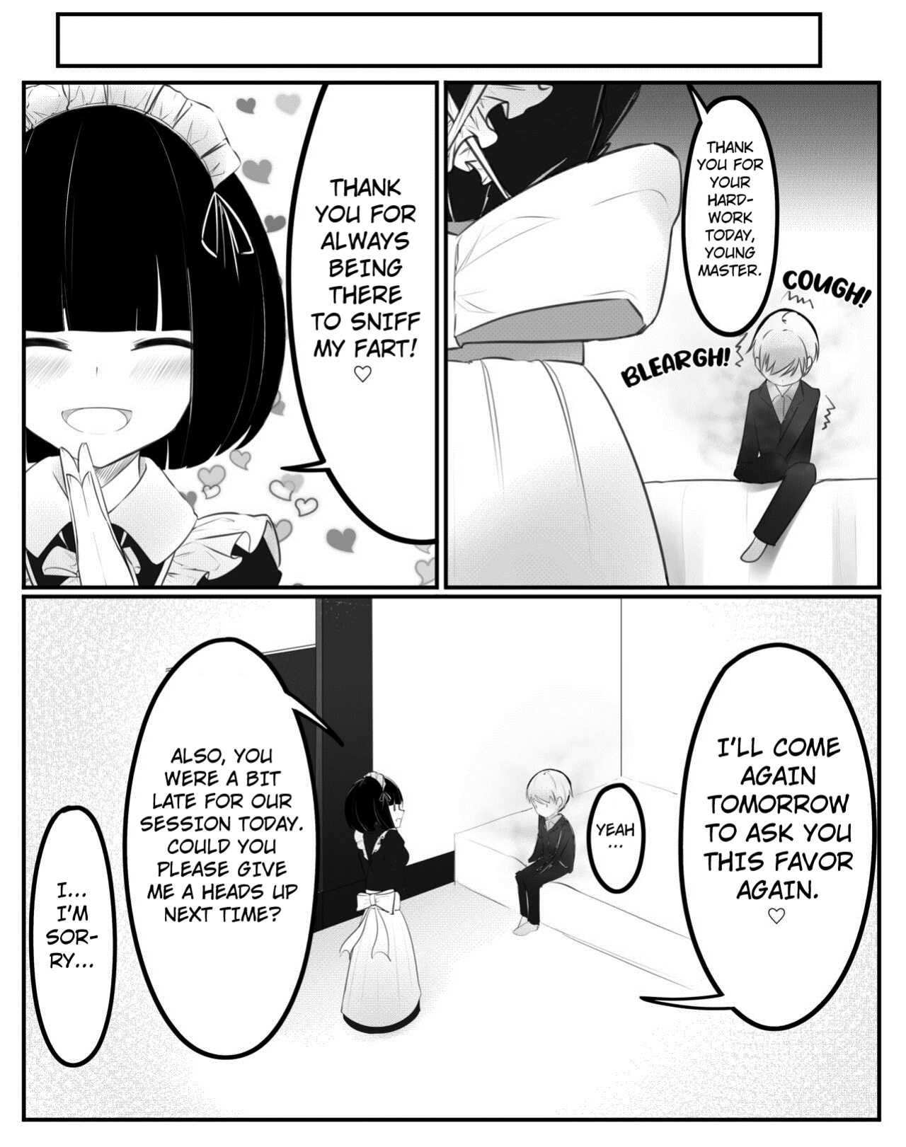 [Tsuchiro] Onara Manga - Maid to Bocchama [Kuraudo]
