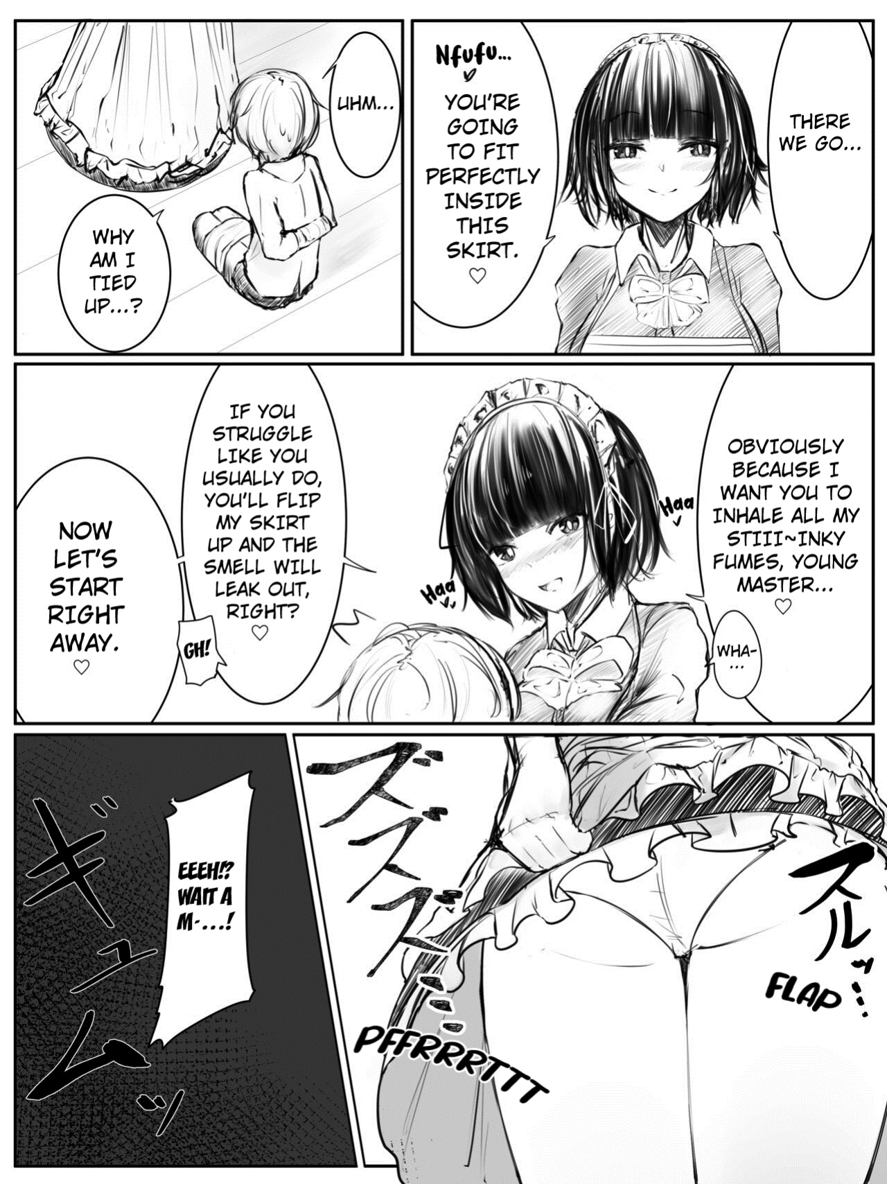 [Tsuchiro] Onara Manga - Maid to Bocchama [Kuraudo]