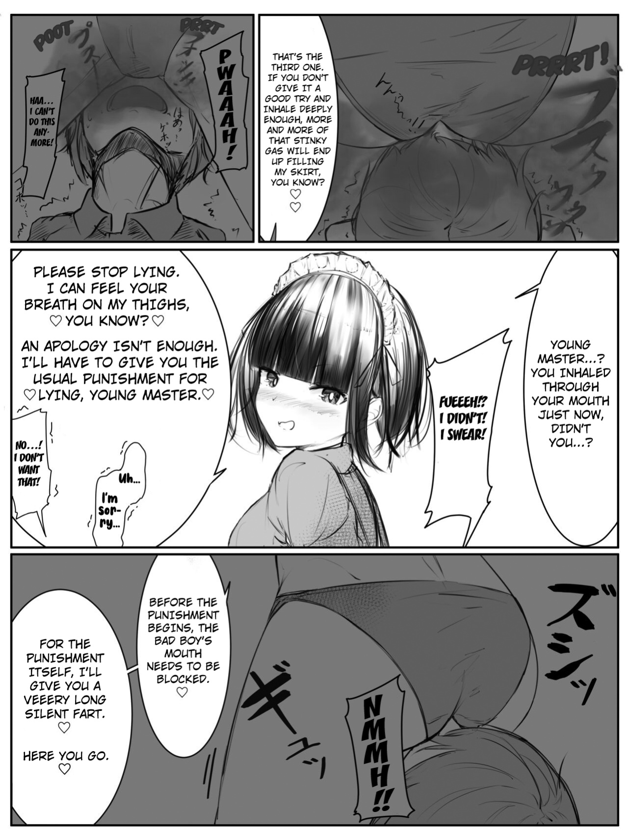 [Tsuchiro] Onara Manga - Maid to Bocchama [Kuraudo]