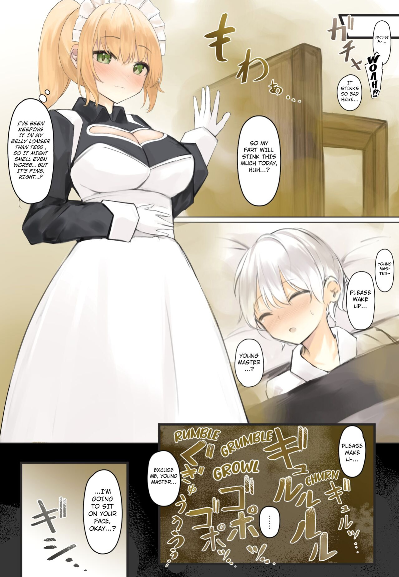 [Tsuchiro] Onara Manga - Maid to Bocchama [Kuraudo]