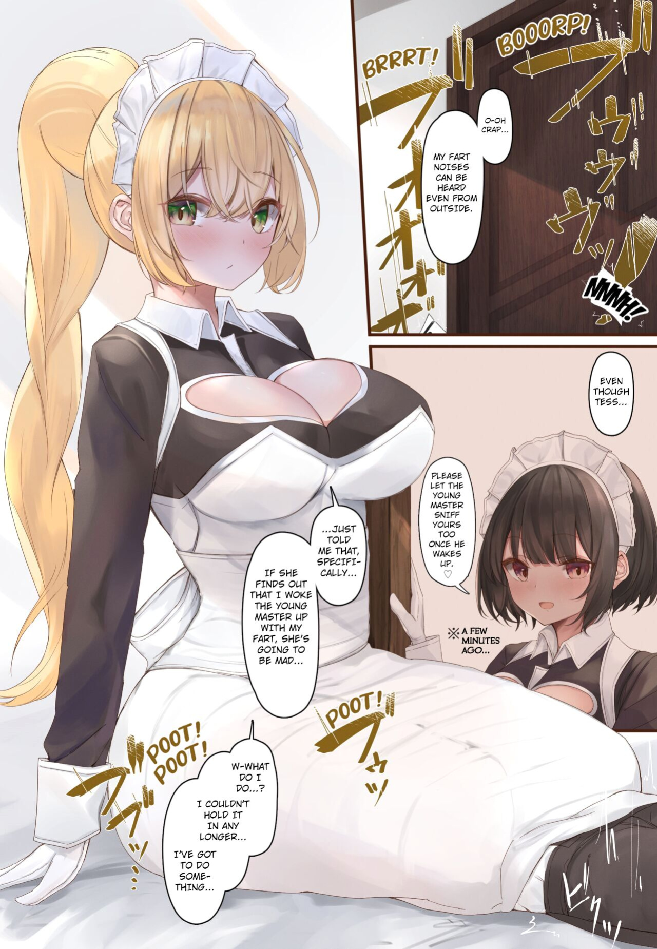 [Tsuchiro] Onara Manga - Maid to Bocchama [Kuraudo]
