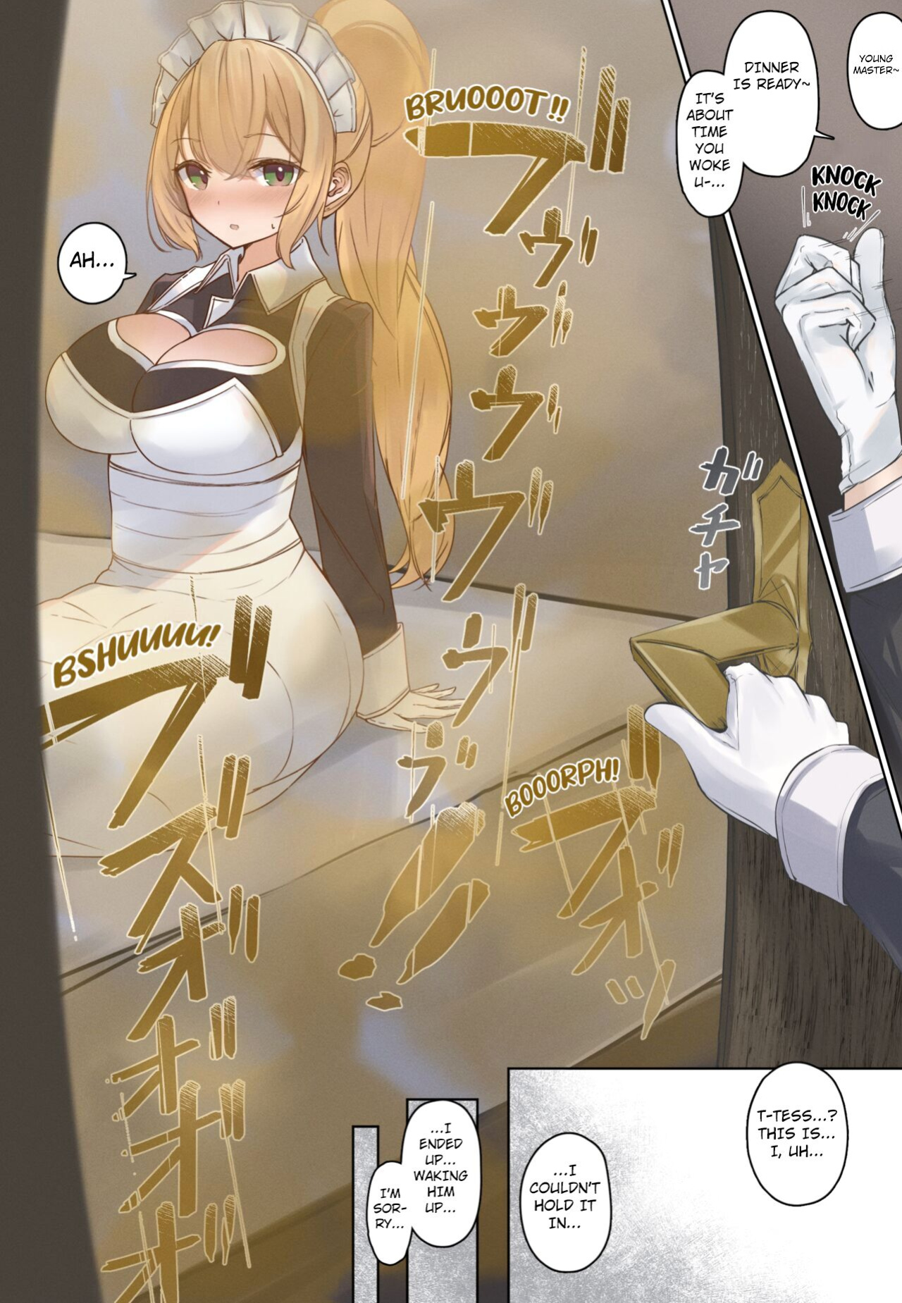 [Tsuchiro] Onara Manga - Maid to Bocchama [Kuraudo]