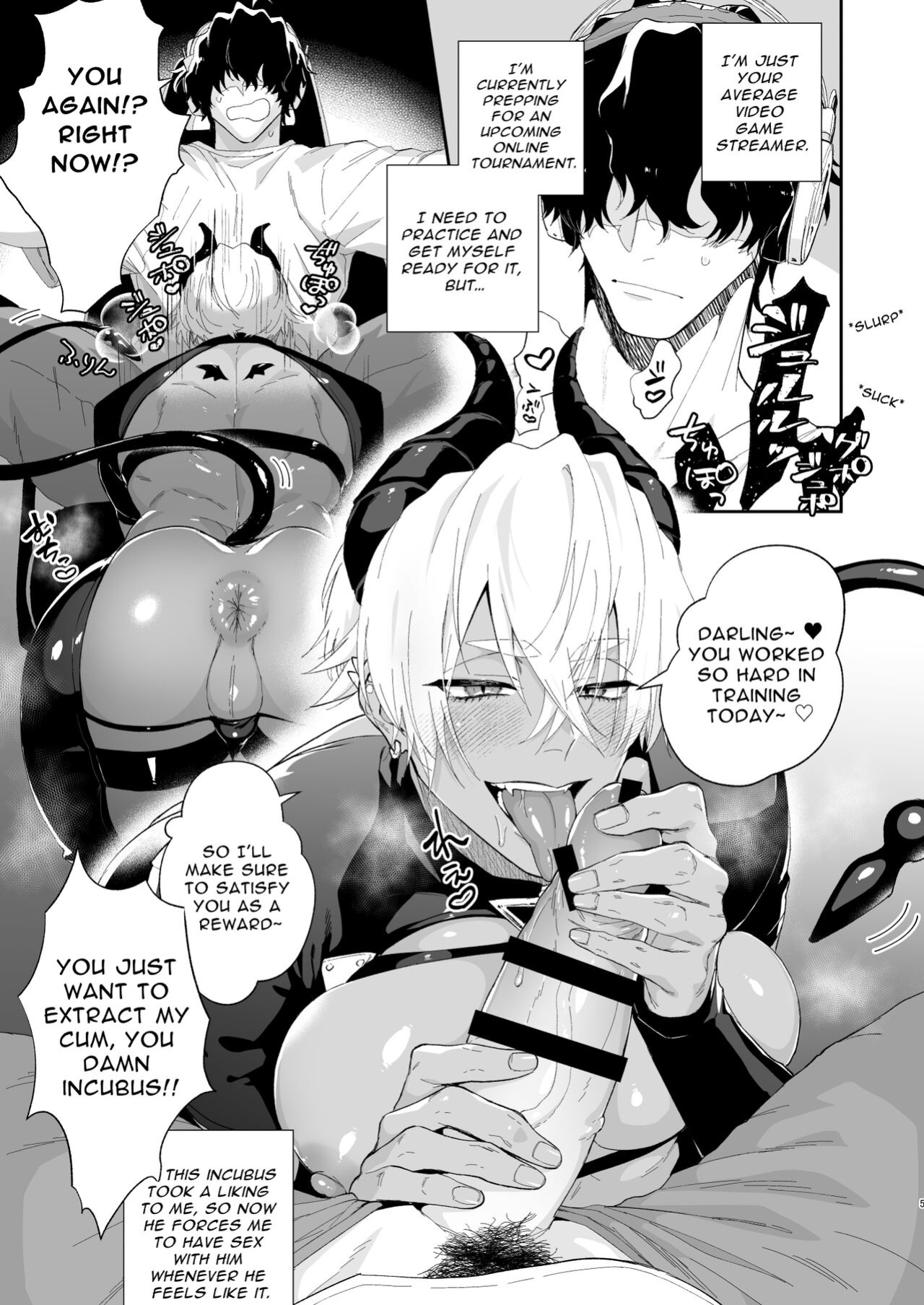 [(Takota)] Gēmu Shitai Dakenanoni Inkyubasu ni Suwaremakuru! | I Just Want to Game But This Incubus Keeps Sucking Me Off!