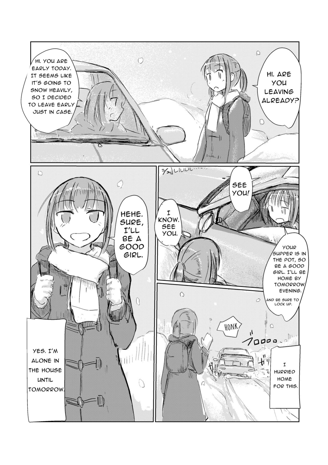 [Rorerore-ya (Roreru)] Fuyu no Shoujo to Orusuban | Winter Girl & Housesitting [Noromajiro]