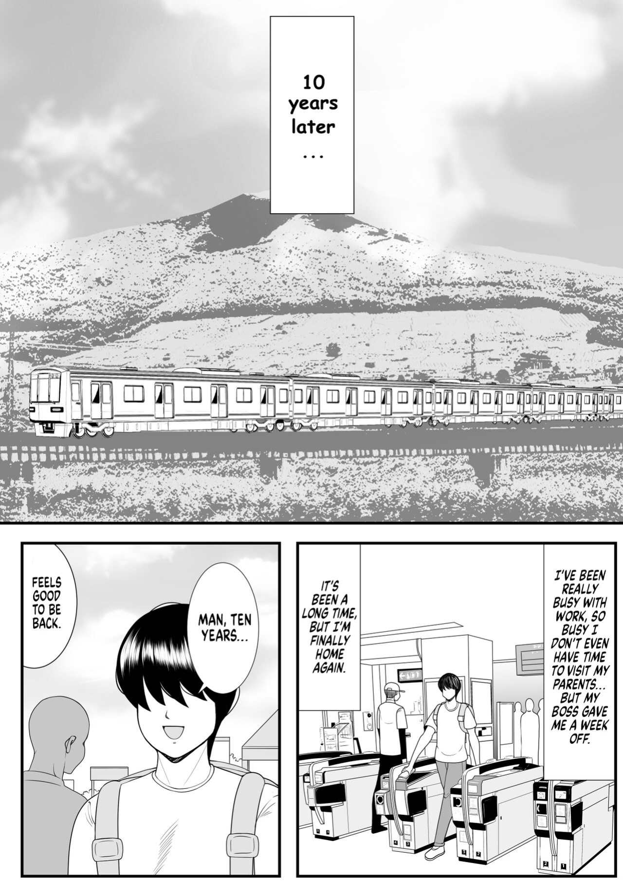 [Nekorondoru (Tokei)] My old babysitter, who I haven’t seen in ten years, has gained weight and became monstrous | Zutto Akogarete Ita Otonari no Onee-san ni 10-nenburi ni Atte Mitara Kusodebu Monster to Kashite