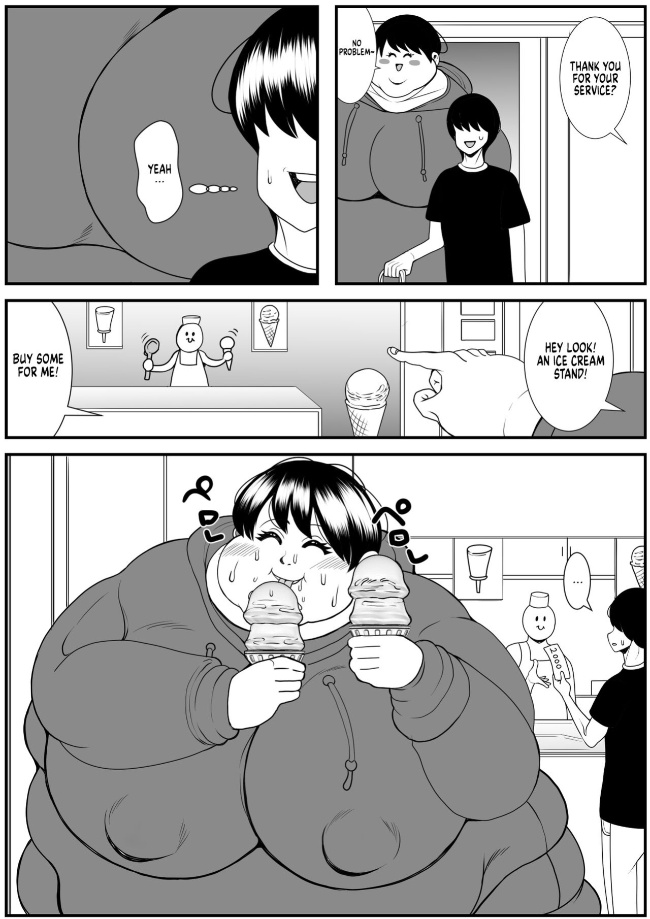 [Nekorondoru (Tokei)] My old babysitter, who I haven’t seen in ten years, has gained weight and became monstrous | Zutto Akogarete Ita Otonari no Onee-san ni 10-nenburi ni Atte Mitara Kusodebu Monster to Kashite