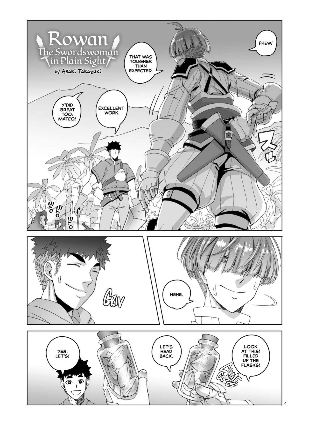 [Asaki Blog Branch Office (Asaki Takayuki)] Rowan Nyokenshi wa Kakusenai | Rowan, the Swordswoman in Plain Sight [cutegyaruTL]