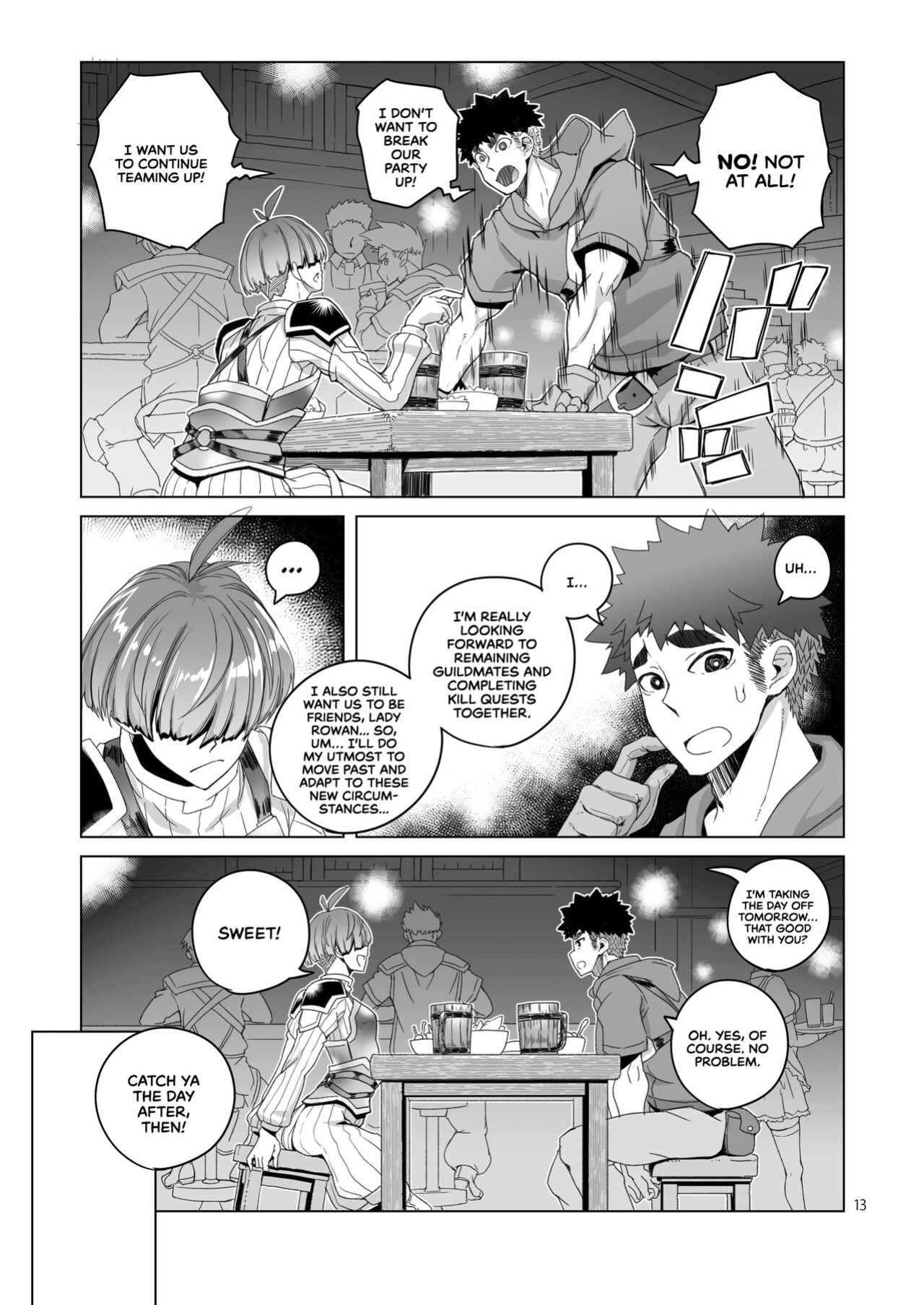 [Asaki Blog Branch Office (Asaki Takayuki)] Rowan Nyokenshi wa Kakusenai | Rowan, the Swordswoman in Plain Sight [cutegyaruTL]