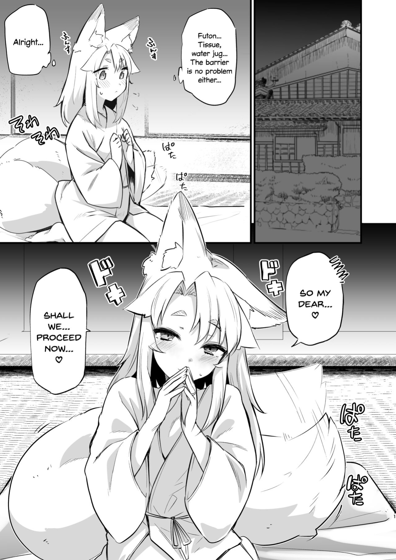 [Katamimi Headphone (Ariyoshi Gen)] Komagitsune no Yue | Yue the Guardian Fox [DKKMD Translations]