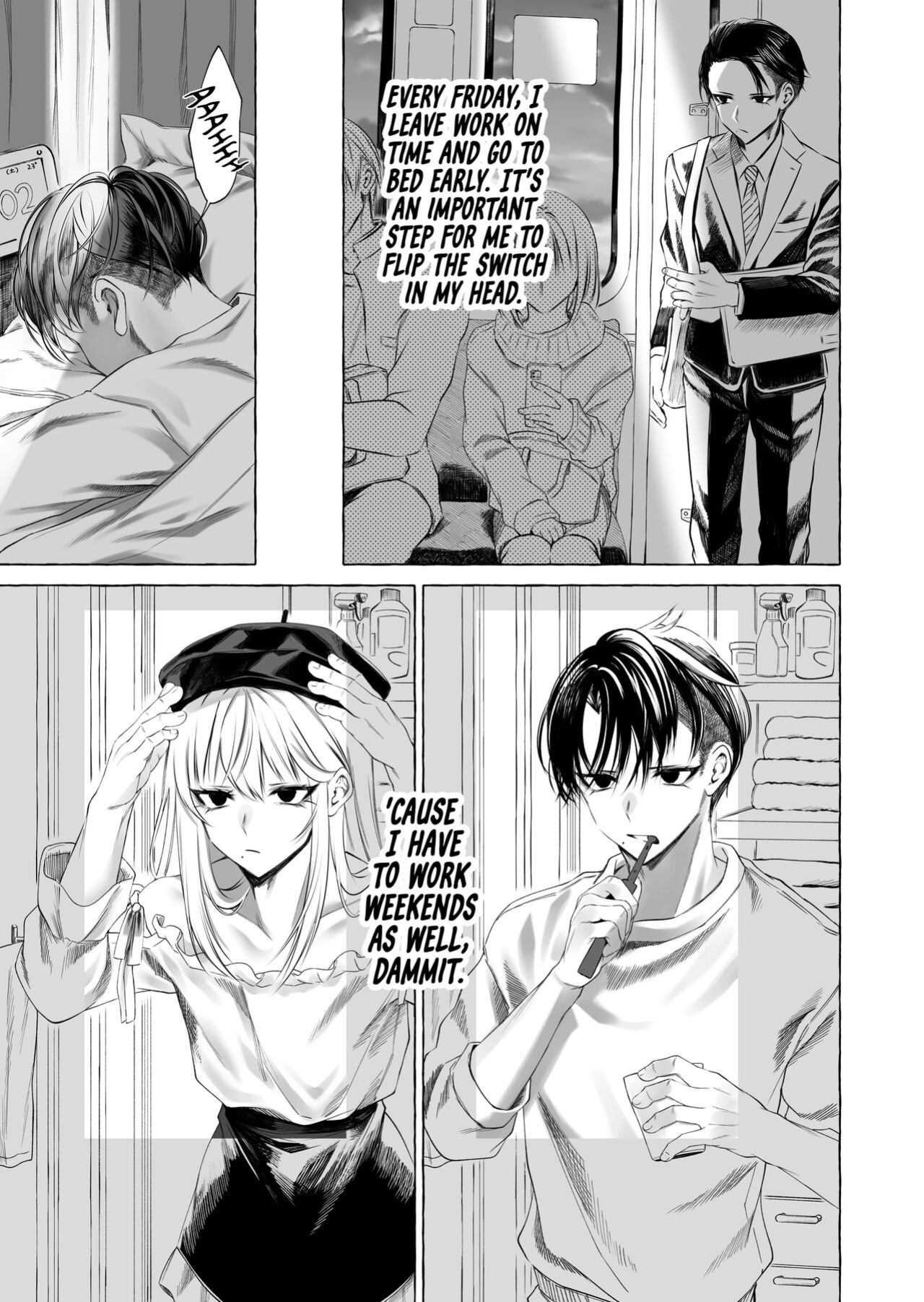 [Kaochuu Kingdom (Sisei)] Josou DeliHeal Yondara, Kaisha no Joushi ga Kita. | My Boss is a Cross-dressing Call Girl. [Danke fürs Lesen]
