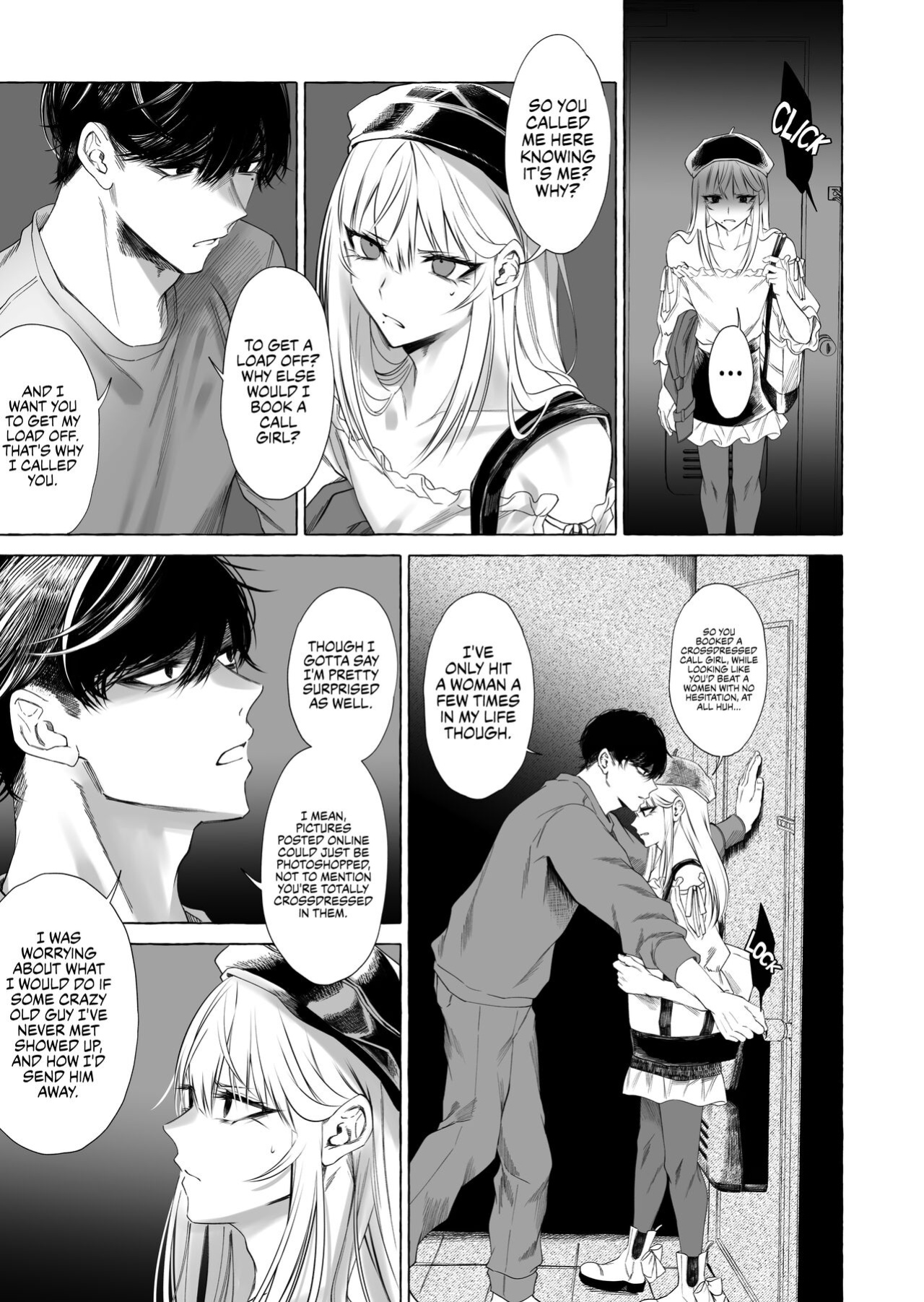 [Kaochuu Kingdom (Sisei)] Josou DeliHeal Yondara, Kaisha no Joushi ga Kita. | My Boss is a Cross-dressing Call Girl. [Danke fürs Lesen]