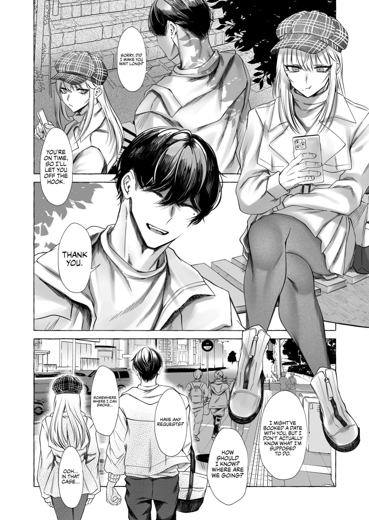[Kaochuu Kingdom (Sisei)] Josou DeliHeal Yondara, Kaisha no Joushi ga Kita. | My Boss is a Cross-dressing Call Girl. [Danke fürs Lesen]