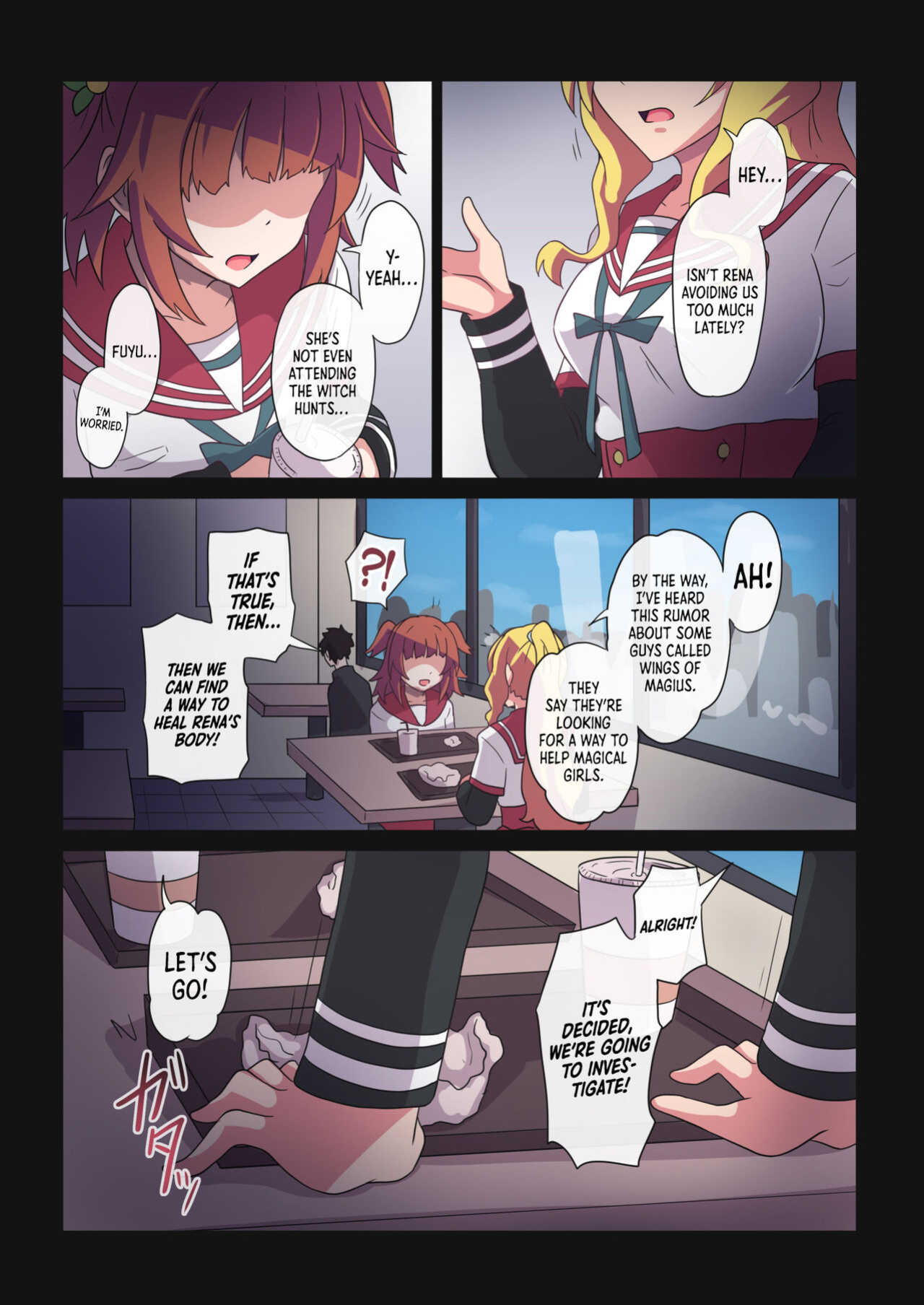 [Panda no Kanzume (KA-9)] Rena-chan... Mata Mamorenakatta ne... | I Couldn't... Protect Rena... Again (Puella Magi Madoka Magica Side Story: Magia Record) [Kinsei Translations]