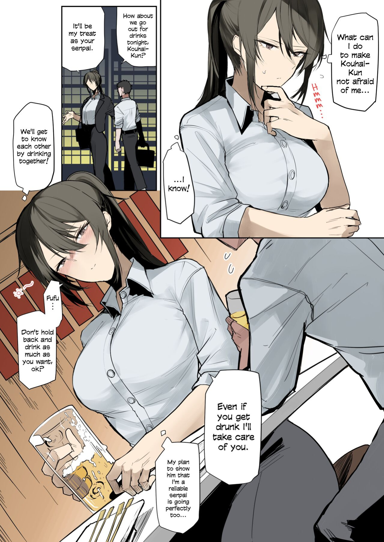 [Okyou] Ookii OL Onee-san no Manga | A Manga About A Big OL Onee-San [Colorized]