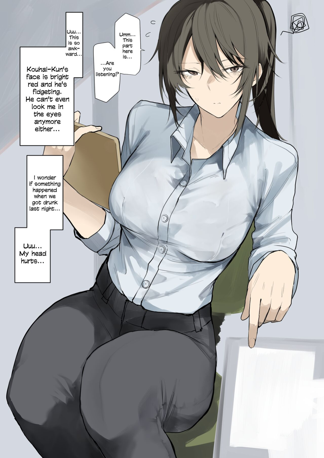 [Okyou] Ookii OL Onee-san no Manga | A Manga About A Big OL Onee-San [Colorized]