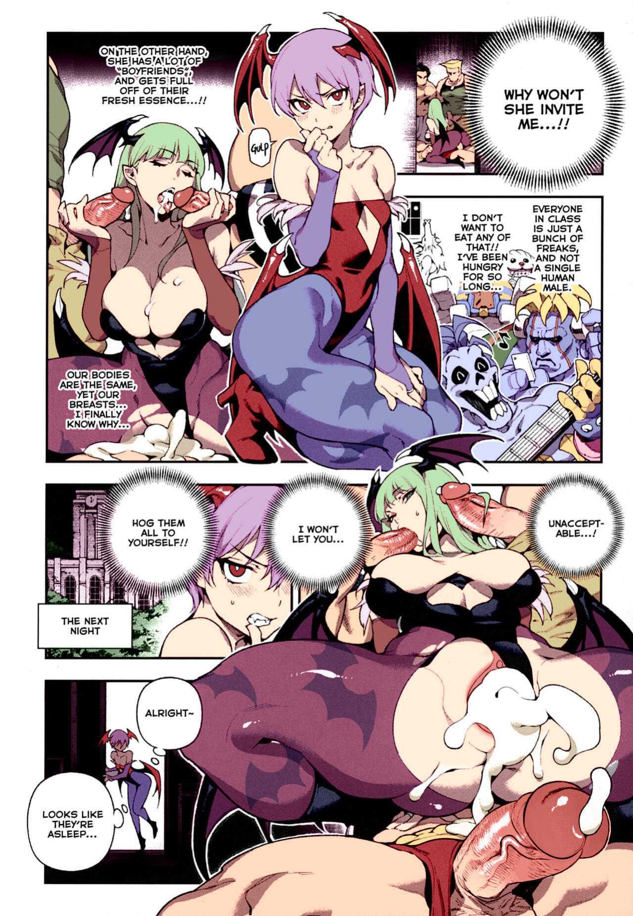 C97) [Bear Hand (Ireading, Fishine)] Fighter Girls ・ Vampire (Darkstalkers) [Colorized] [Dynlow] [Nishimaru]