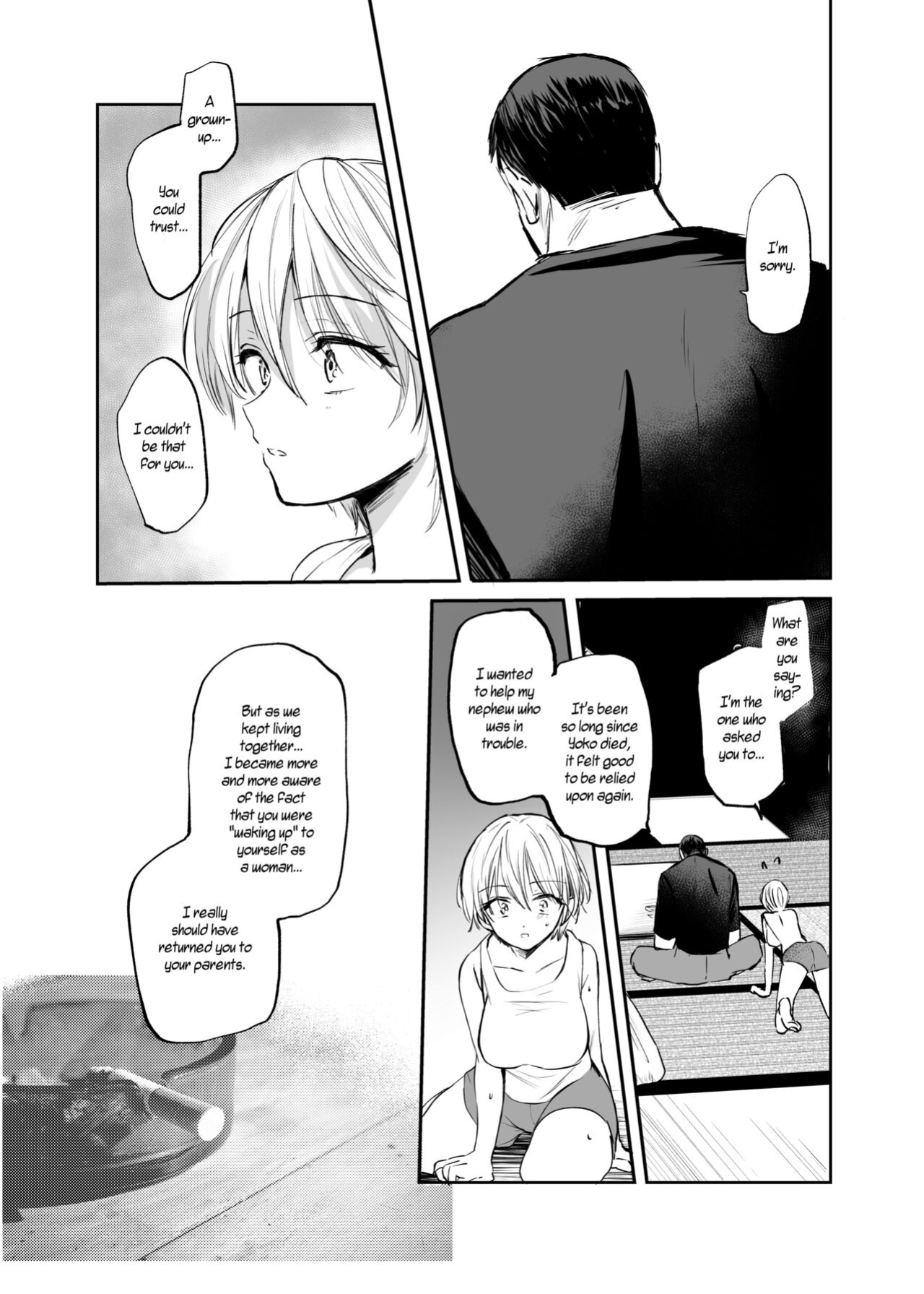 [Tetsukazuno Ao. (Emilio)] Nyotaika Shita Ore wa, Oji-san ni... | I Became a Woman, and my Uncle... [WisdomWapiti]
