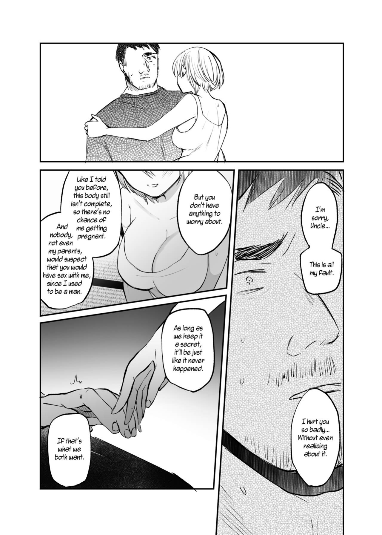 [Tetsukazuno Ao. (Emilio)] Nyotaika Shita Ore wa, Oji-san ni... | I Became a Woman, and my Uncle... [WisdomWapiti]
