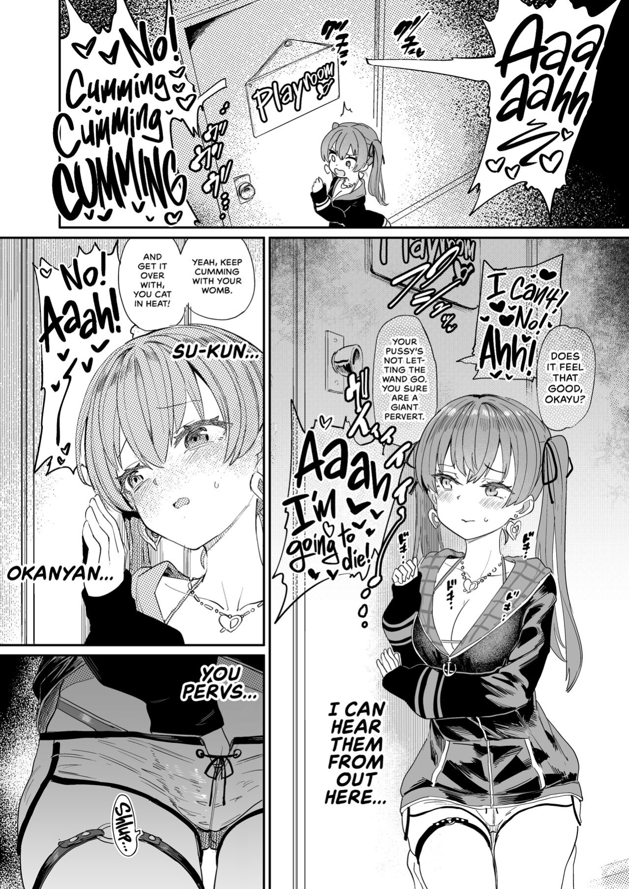 (C102) [Yakitate Jamaica A (Aomushi)] Gachi Hatsujou Kiken Chitai | Super Estrus Danger Zone (Oozora Subaru, Nekomata Okayu) [WataTL & head empty]