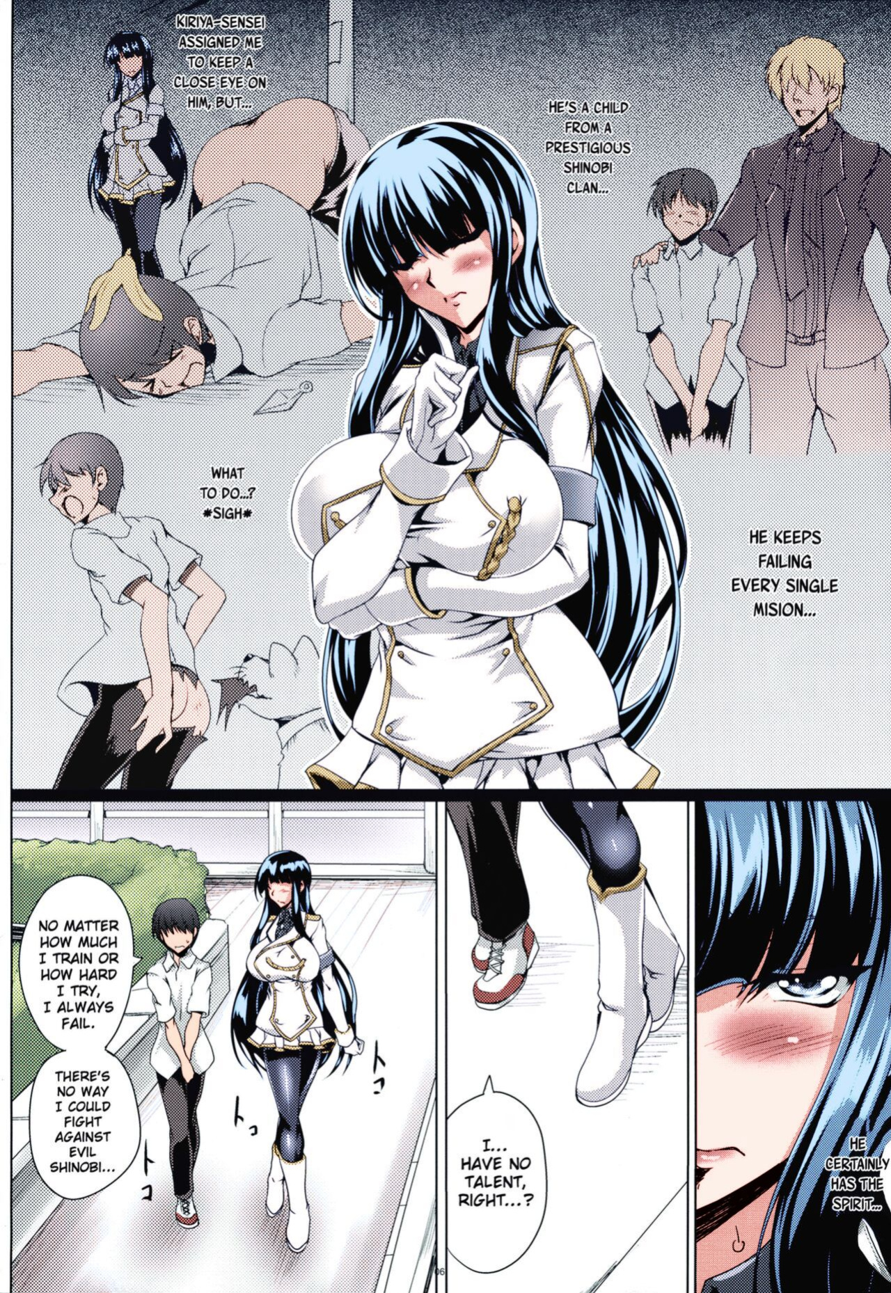 (C86) [Kanten Jigenryuu (Kanten)] Jijoujibaku no Innocent | Innocent Caught in Her Own Trap (Senran Kagura) (Color)