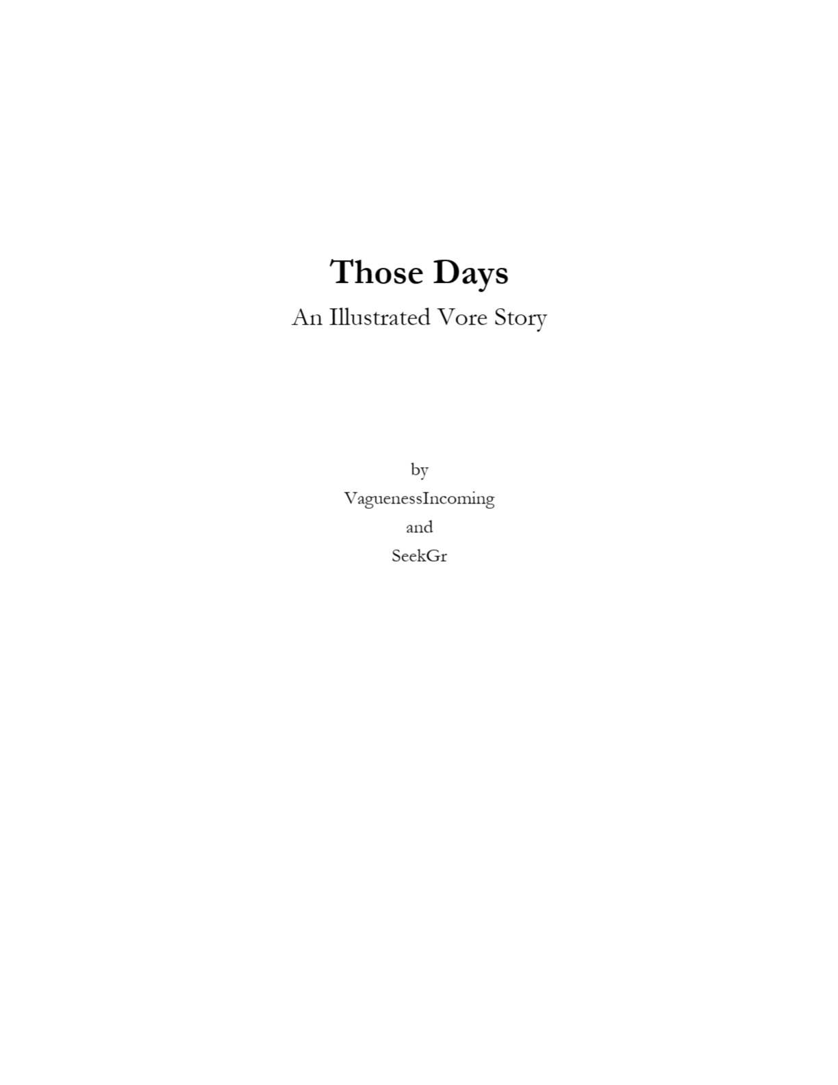 [SeekGr] Those Days