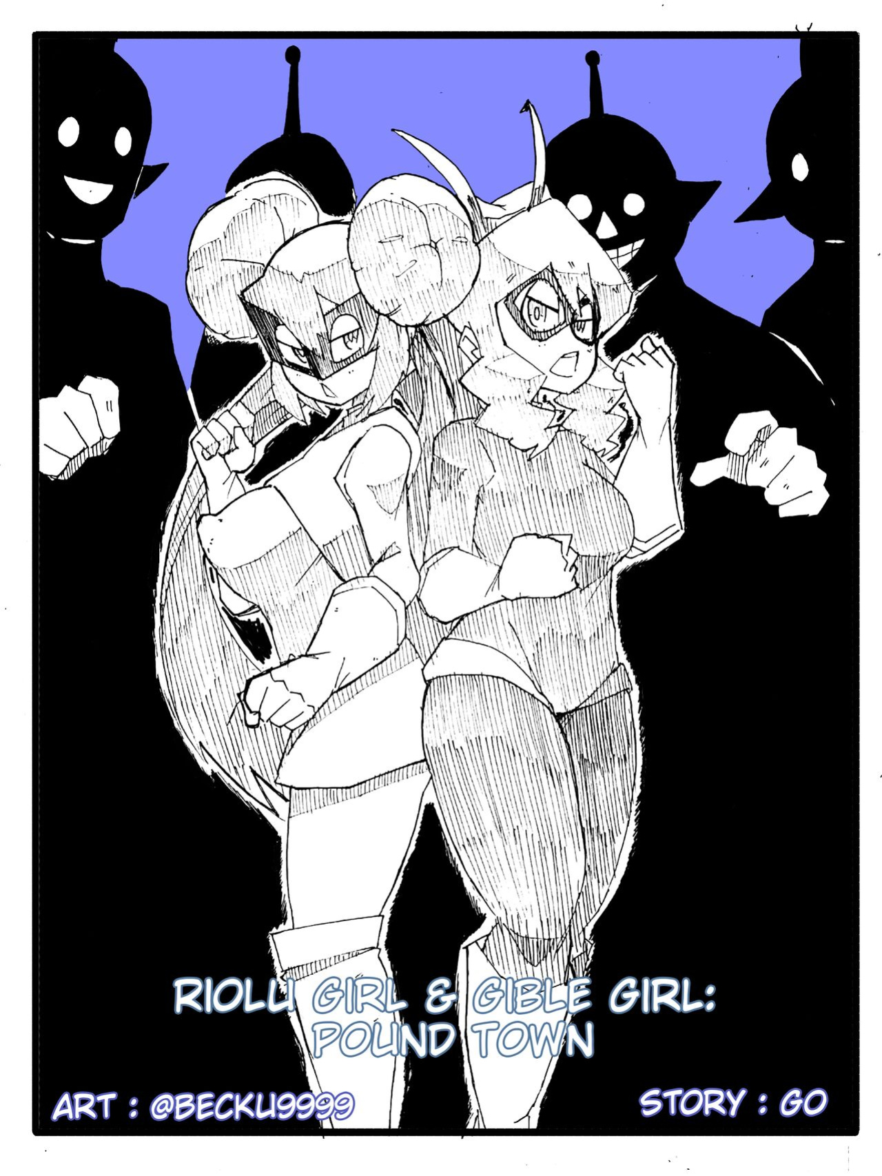 [Beck Cartoons] Riolu Girl & Gible Girl: Pound Town (Pokemon)