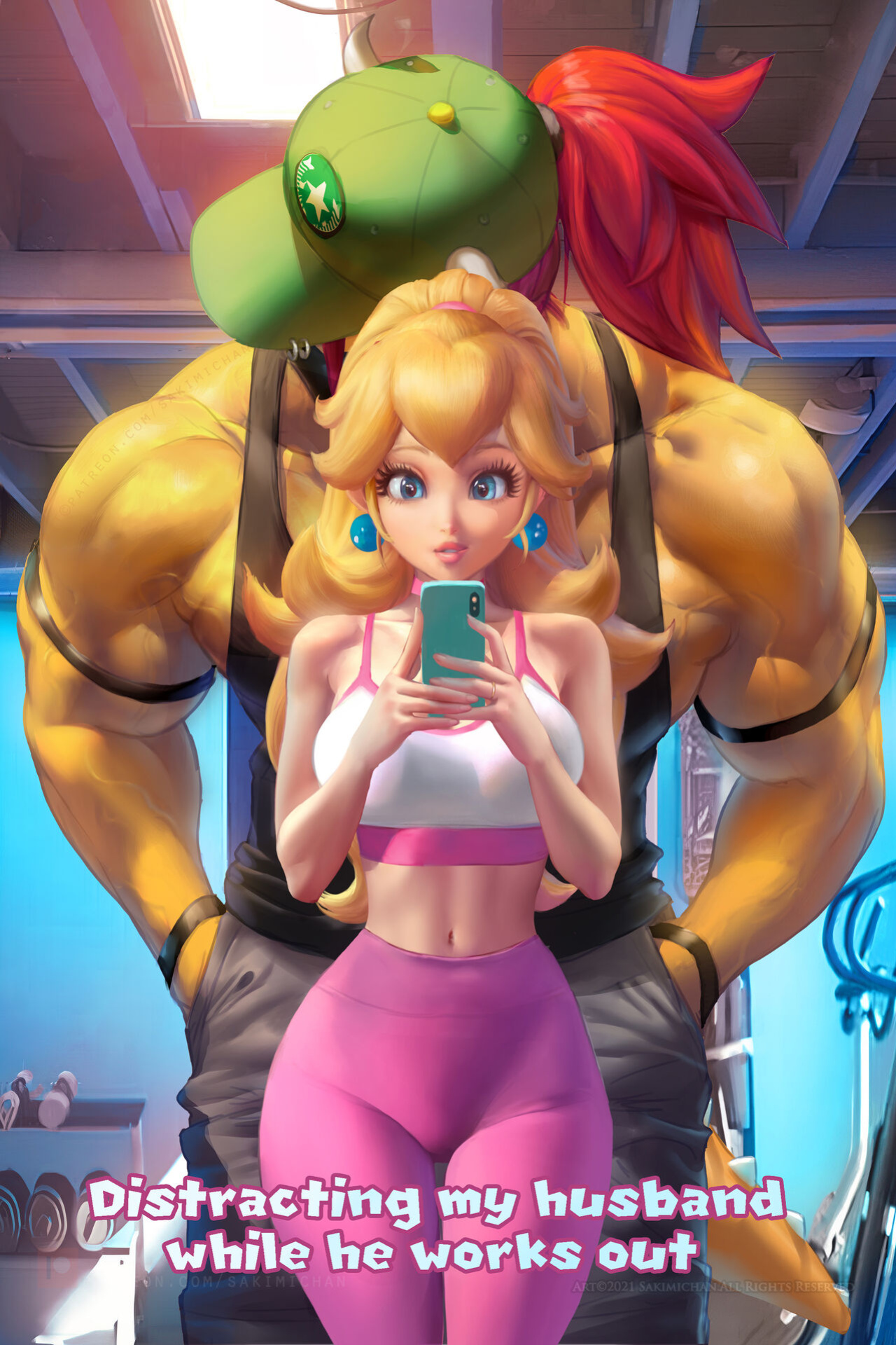 [Sakimichan] Princess Peach Gym Days