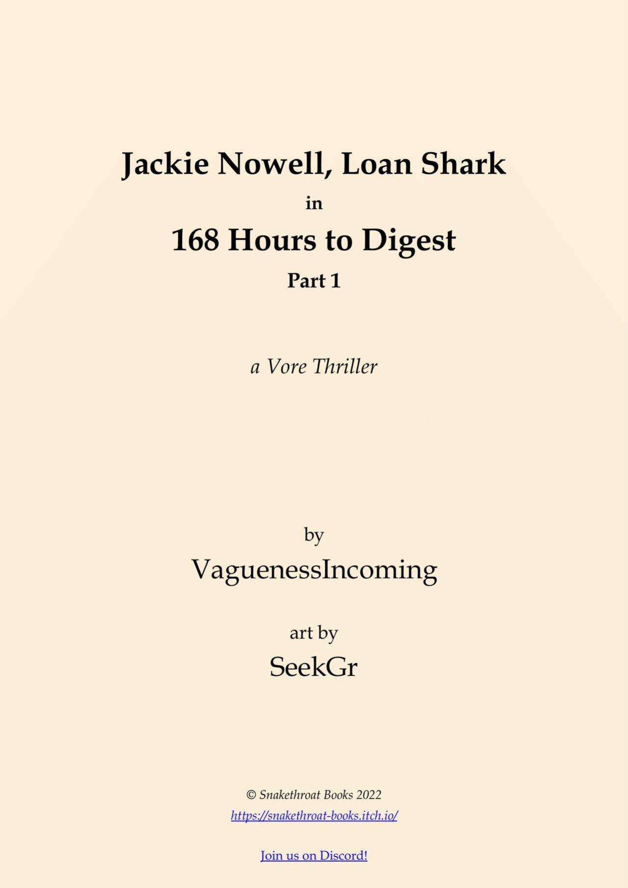 [SeekGr] Jackie Nowell, Loan Shark in 168 Hours to Digest