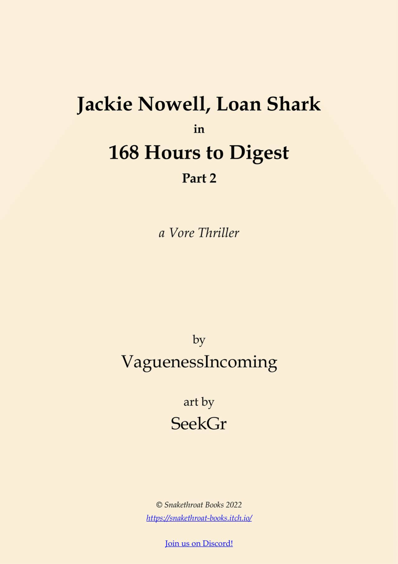 [SeekGr] Jackie Nowell, Loan Shark in 168 Hours to Digest 2