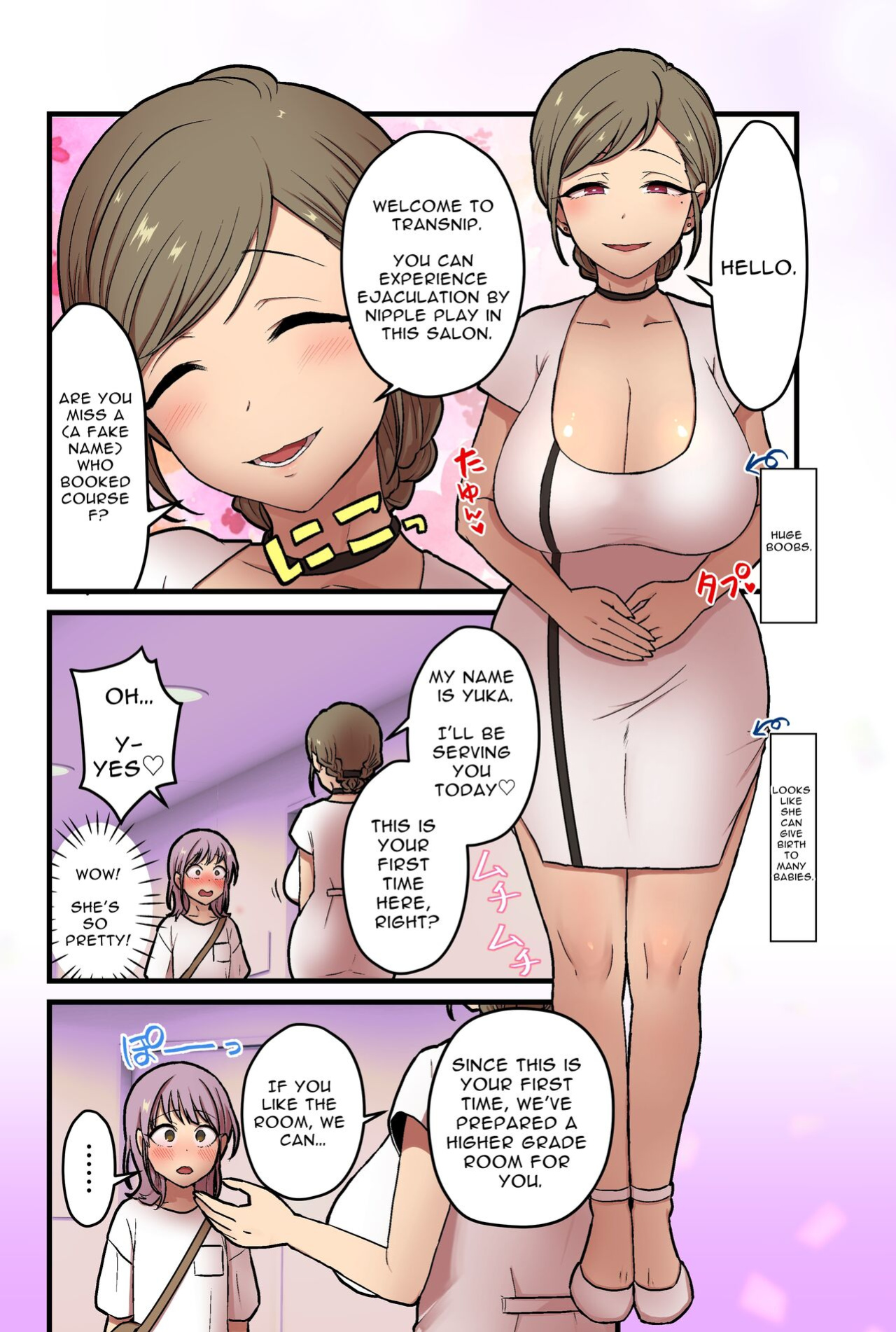 [kitsunekopandanuki (pandanuki)] Onnanoko demo Chikubi Shasei ga Taiken dekiru Men's esthetic? Gaarutte Hontoudesuka? | Is There Really A Men's Beauty Salon Where Even Girls Can Experience Nipplegasm Ejaculations? [Solid Rose]