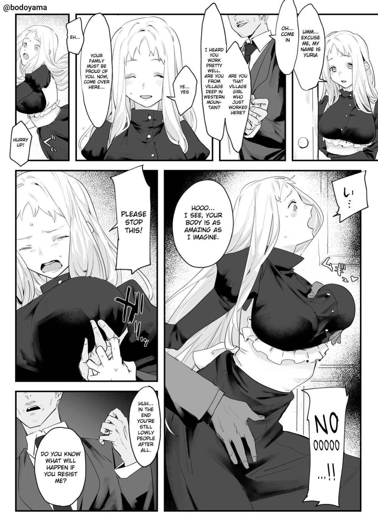 [Bodoyama] A story about a country girl who dreams of living in the city and starts working as a maid, but trapped by a feudal lord instead. [Gagak_Ireng]