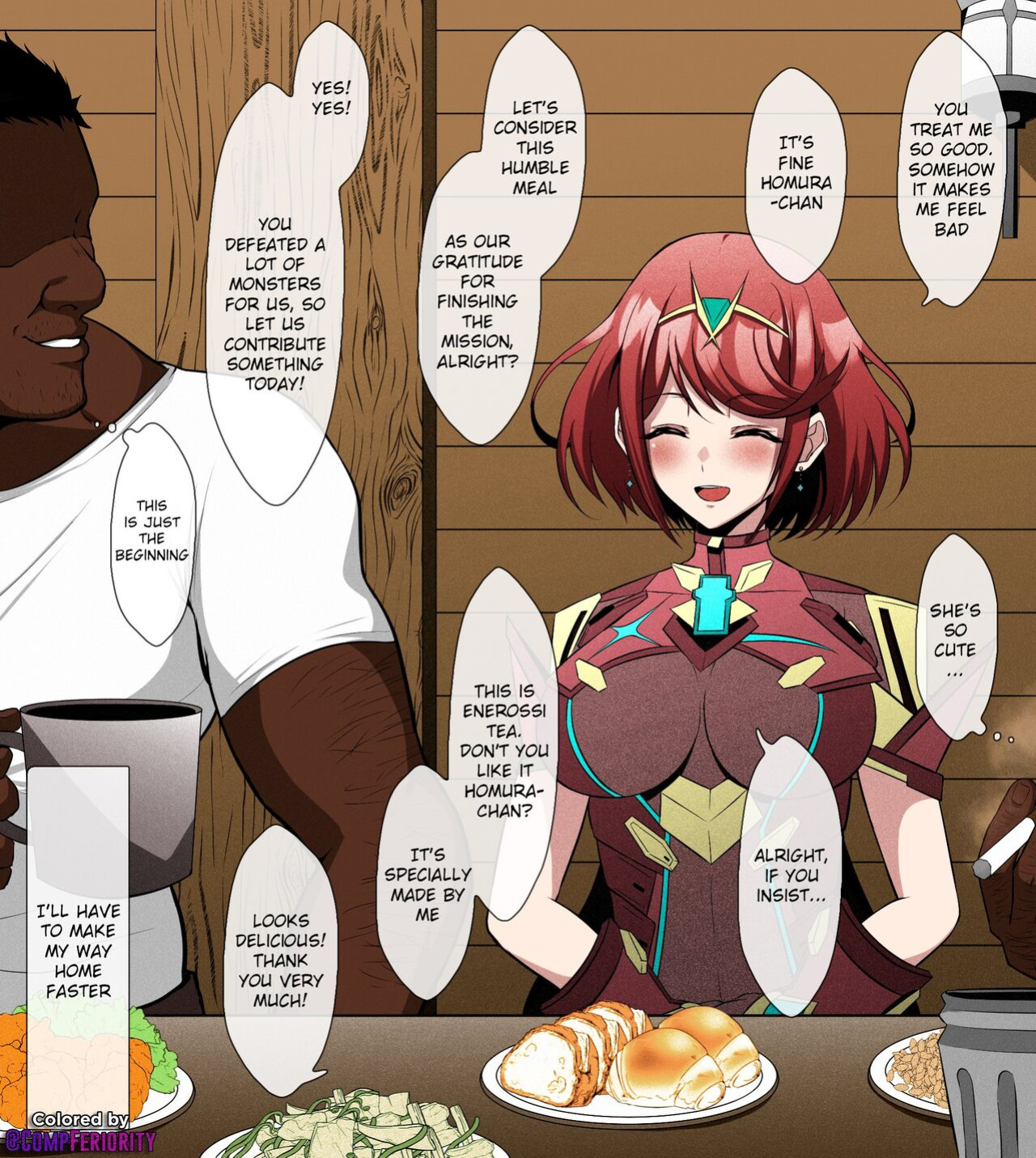 [Eruu] Ippuku Morareta Homura | Dinnertime Pyra (Xenoblade Chronicles 2) [Colorized]