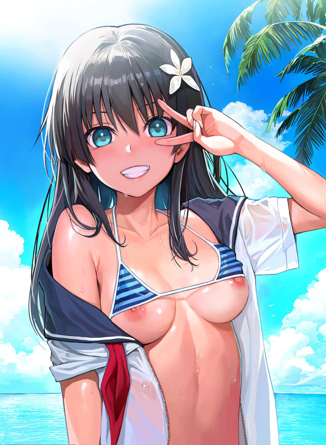 [40010 1-GO (Shimanto Shisakugata)] Saten-san, Image Video o Toru Natsu | Saten-san; Video in Summer (Toaru Kagaku no Railgun)