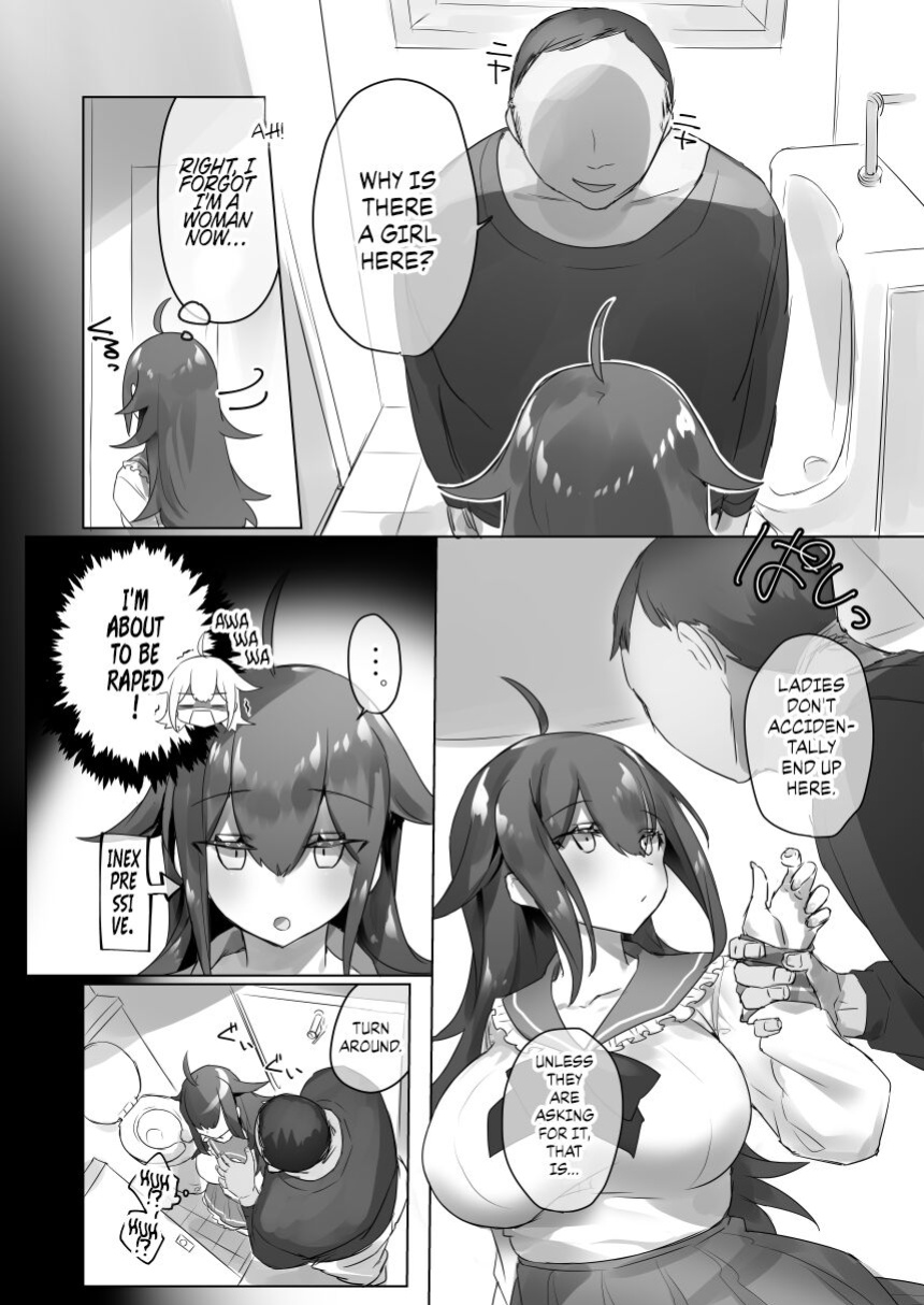 [Wakuwaku Yotonjo. (Pokoten)] Jotaika shita Mama Machigaete Danshi Toile ni Haittara Hentai ni Tsukamatte Sex-chuu ni Hounyou suru no ga Suki ni Naru TS-ko no Hanashi {Chrysanthemum}