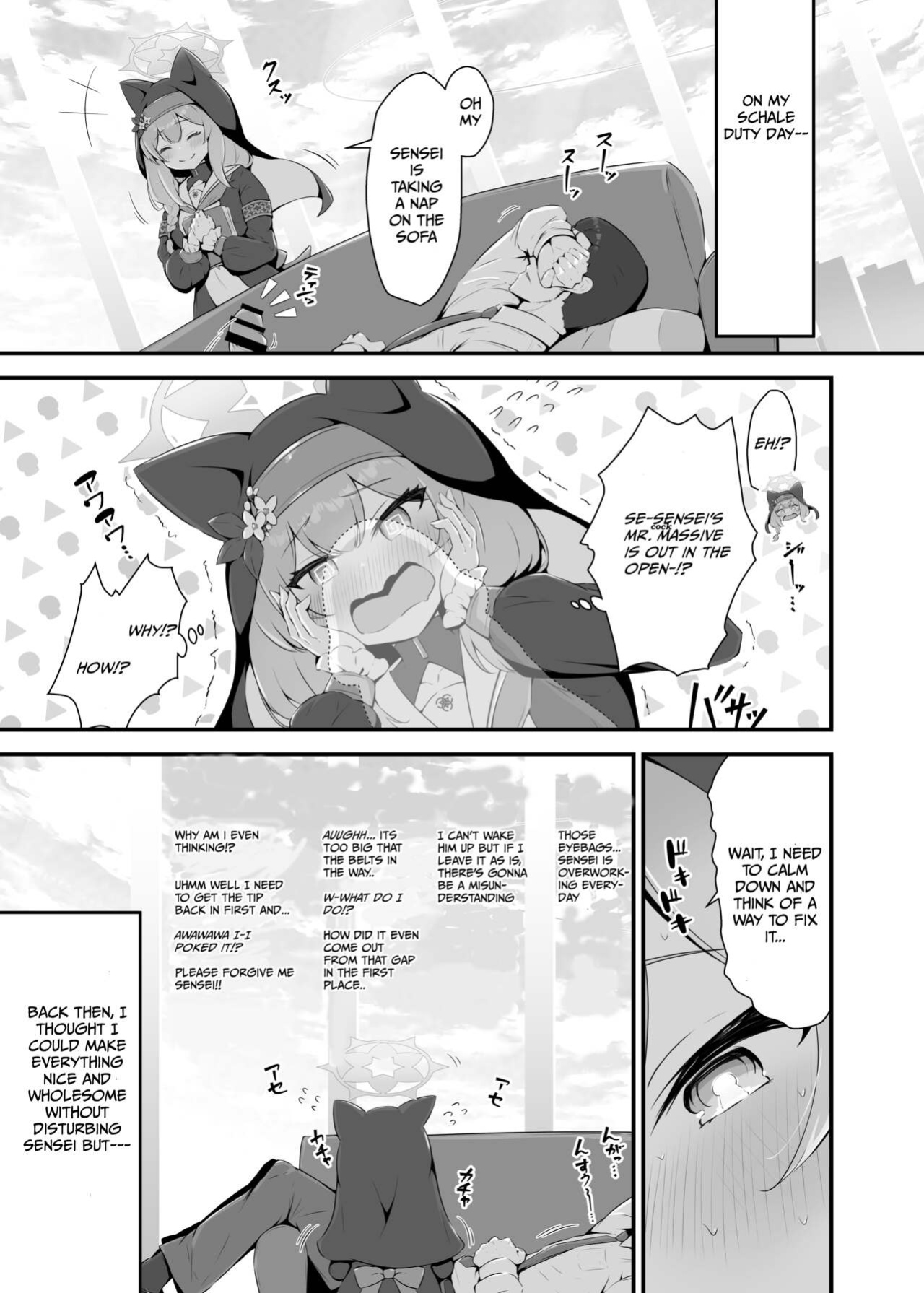 Fluid Liquid (Nukui Ajishio)] Mari ga Sensei no Gorippa-sama o Ukkari Mite Shimatta Kekka...! | What came about after Mari accidentally peeked at Sensei's Mr. Massive (Blue Archive) [Kivotos Cultured Nuns Scans]